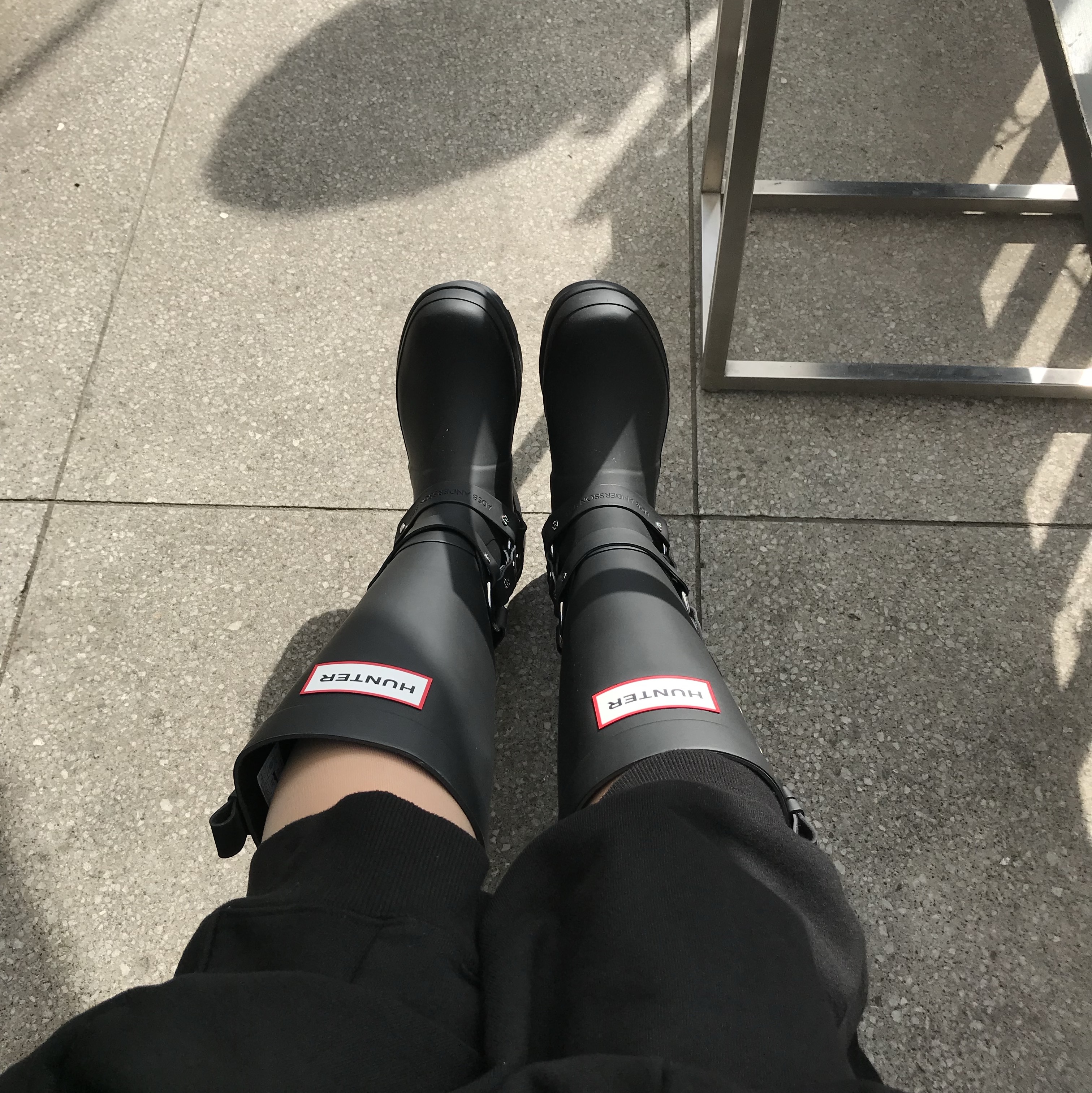 (W) Hunter x Andersson Bell Original 2.0 Tall Boots Black 착용 스타일 - 1