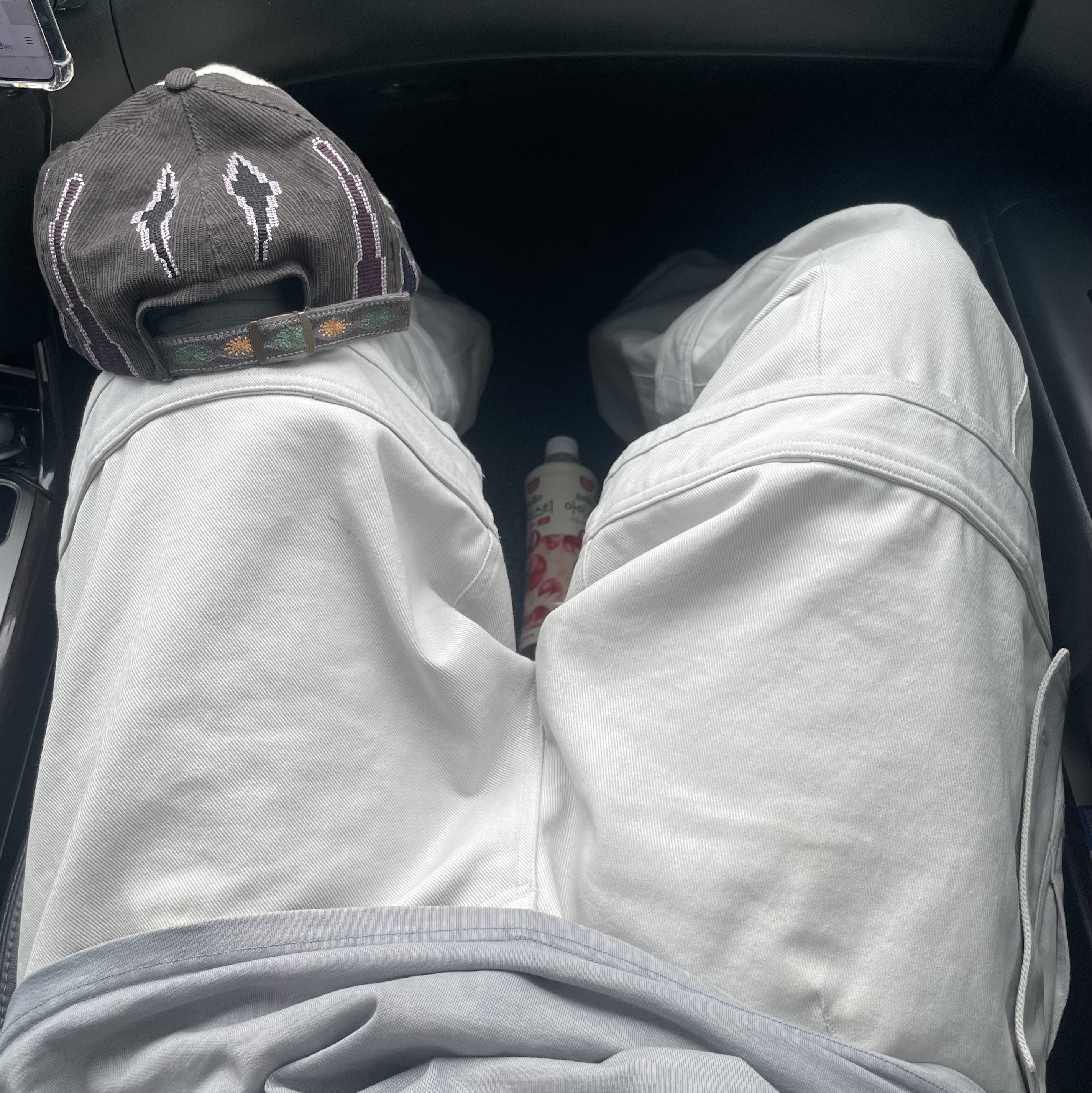 Farfromwhat Far Layered Work Pants White, Asics Winjob CP215 Black 착용 스타일 - 2