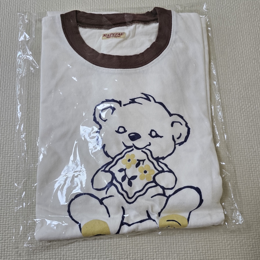 Kapital 20-T Ringer Peckish Little Bear T-Shirt White 착용 스타일