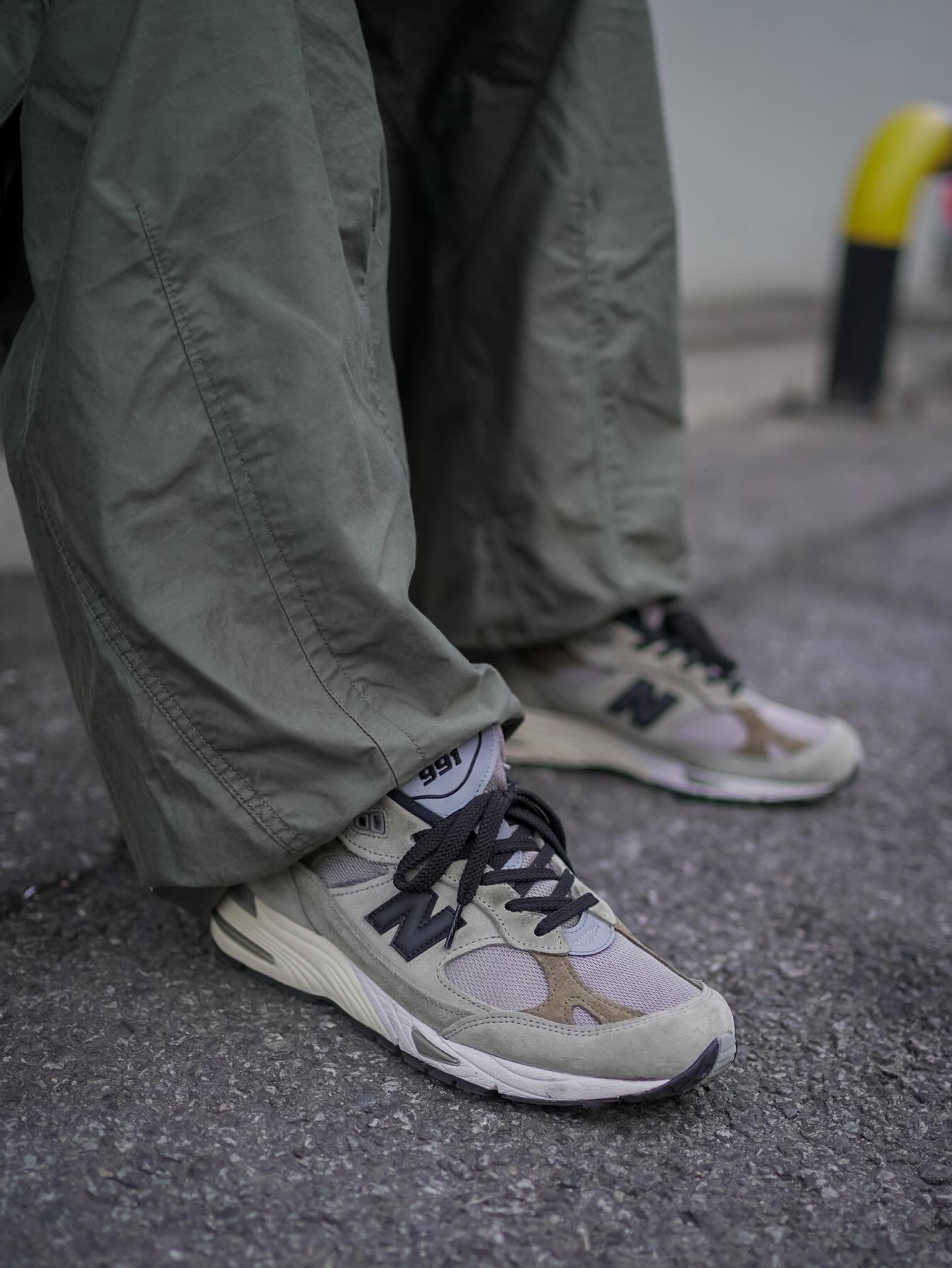 (W) New Balance x JJJJound 991 Made in UK Grey, New Balance x JJJJound 991 Made in UK Grey 착용 스타일 - 5