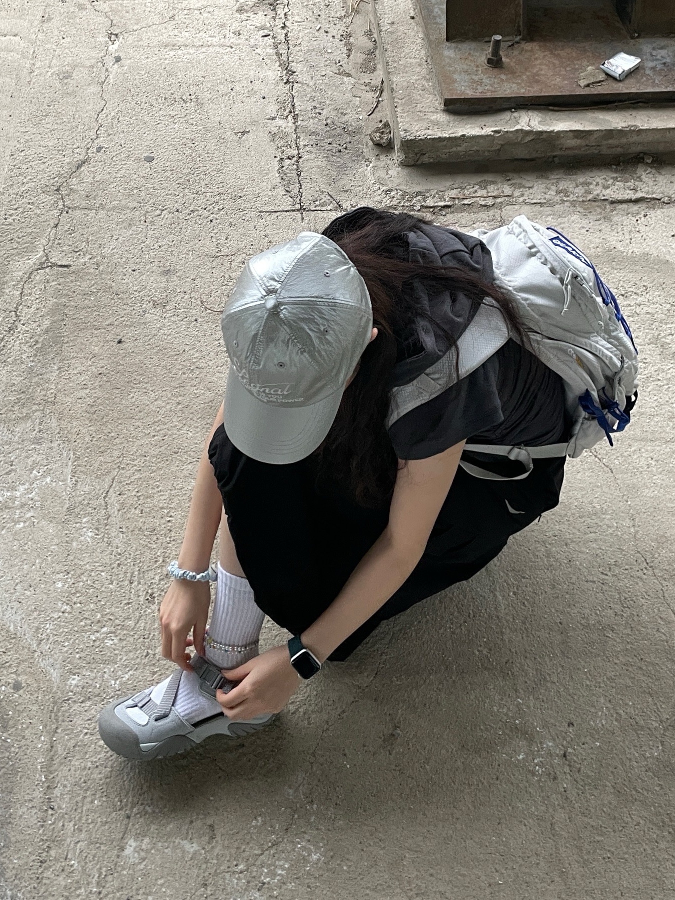 Fila Peito Sandal Grey 착용 스타일 - 4