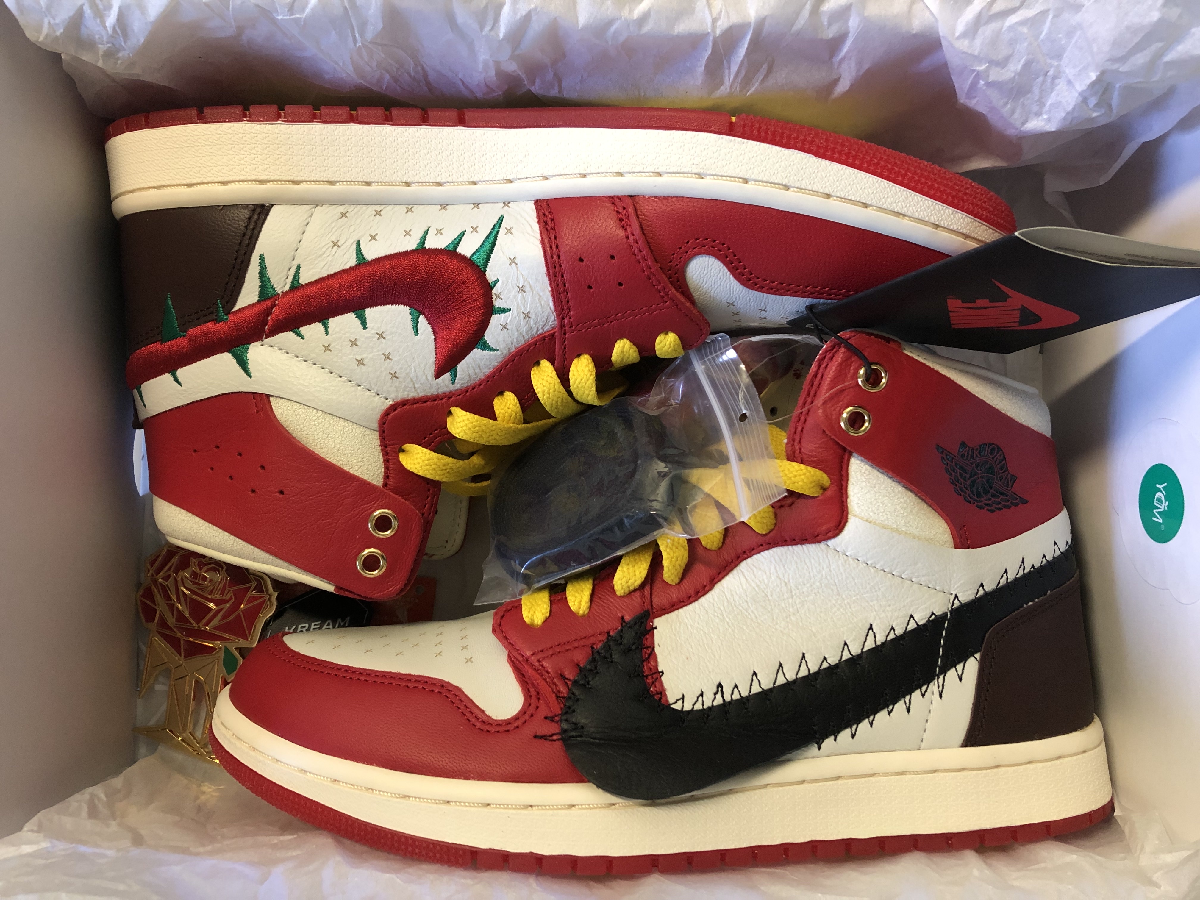 (W) Jordan 1 x Teyana Taylor Zoom CMFT 2 Gym Red 착용 스타일 - 1