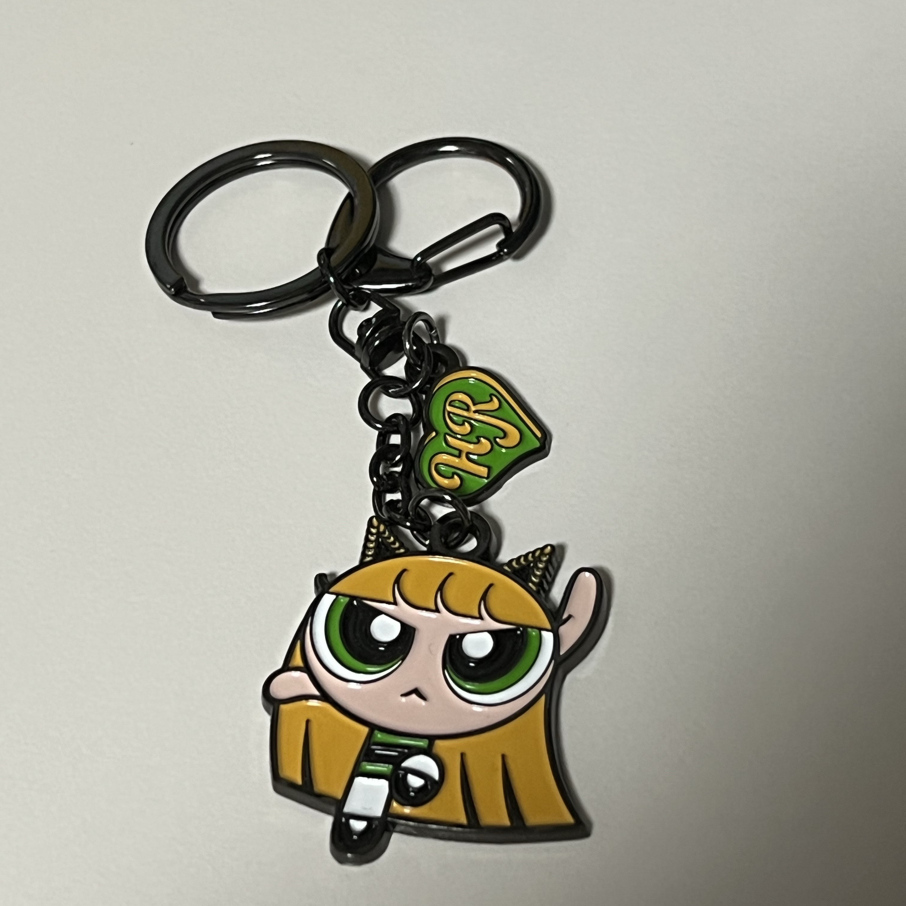 NewJeans x The Powerpuff Girls Metal Keyring Haerin 착용 스타일