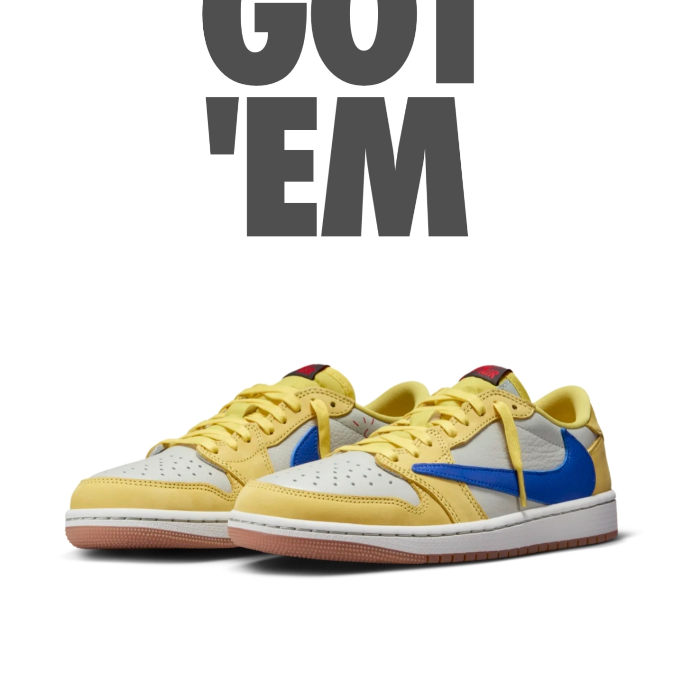(W) Jordan 1 x Travis Scott Retro Low OG SP Canary 착용 스타일 - 3