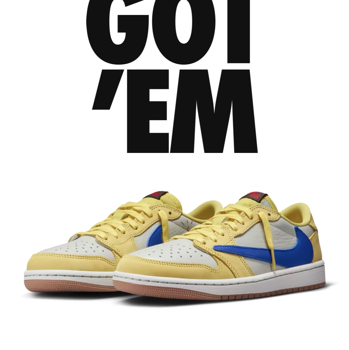 (W) Jordan 1 x Travis Scott Retro Low OG SP Canary 착용 스타일