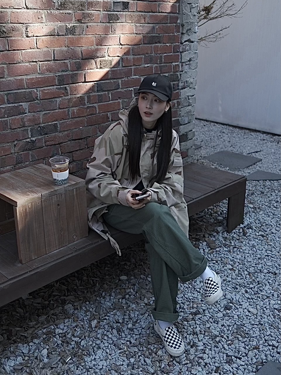 Orslow 5002 US Army Fatigue Pants Green 착용 스타일 - 1