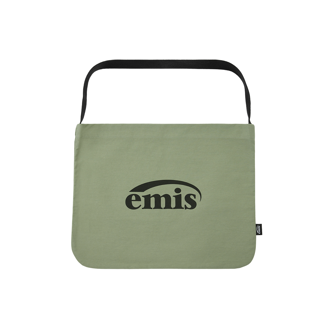 Emis New Logo Cotton Eco Bag Khaki 상세 이미지 1