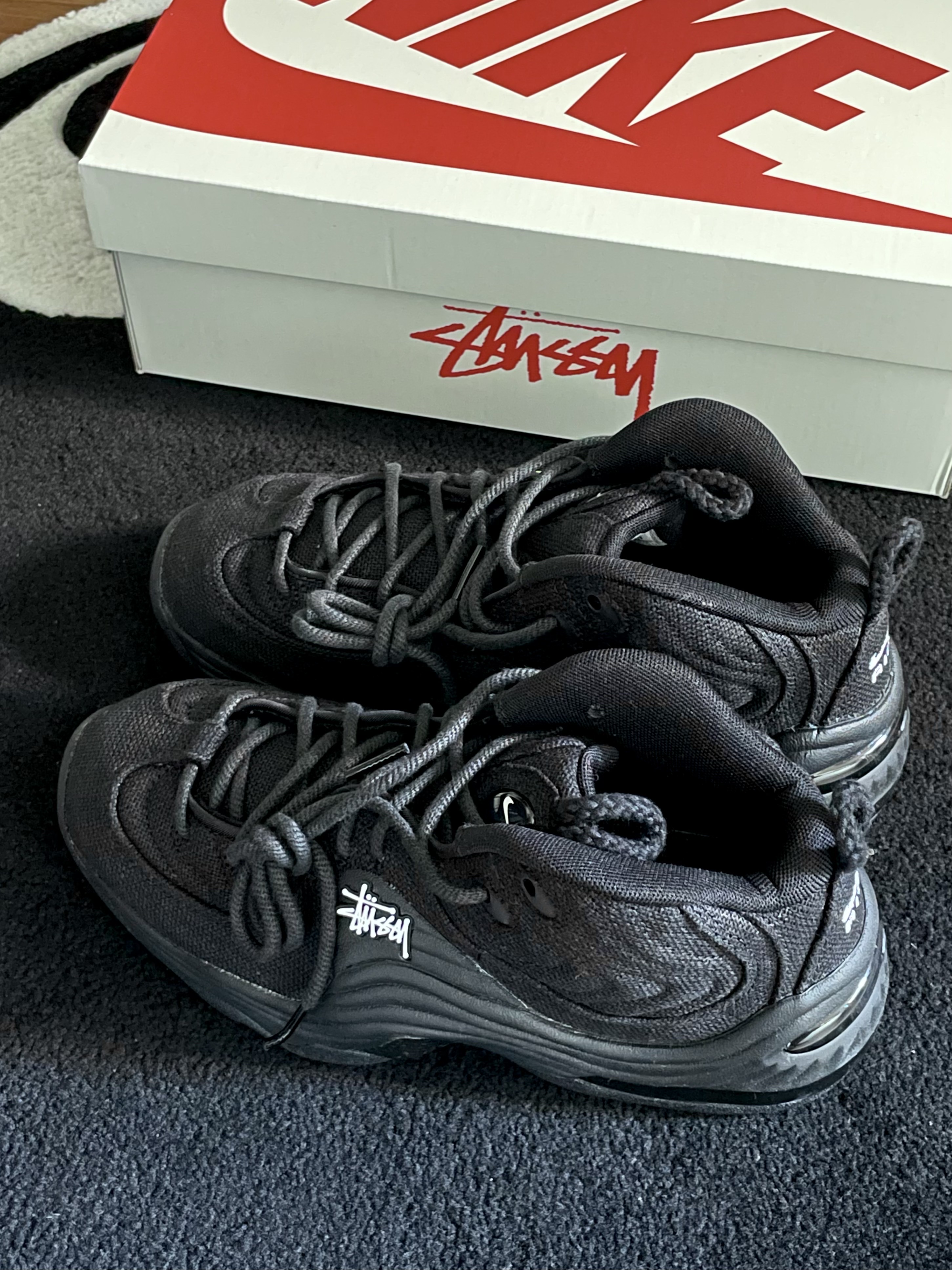 Nike x Stussy Air Penny II Black 착용 스타일 - 3