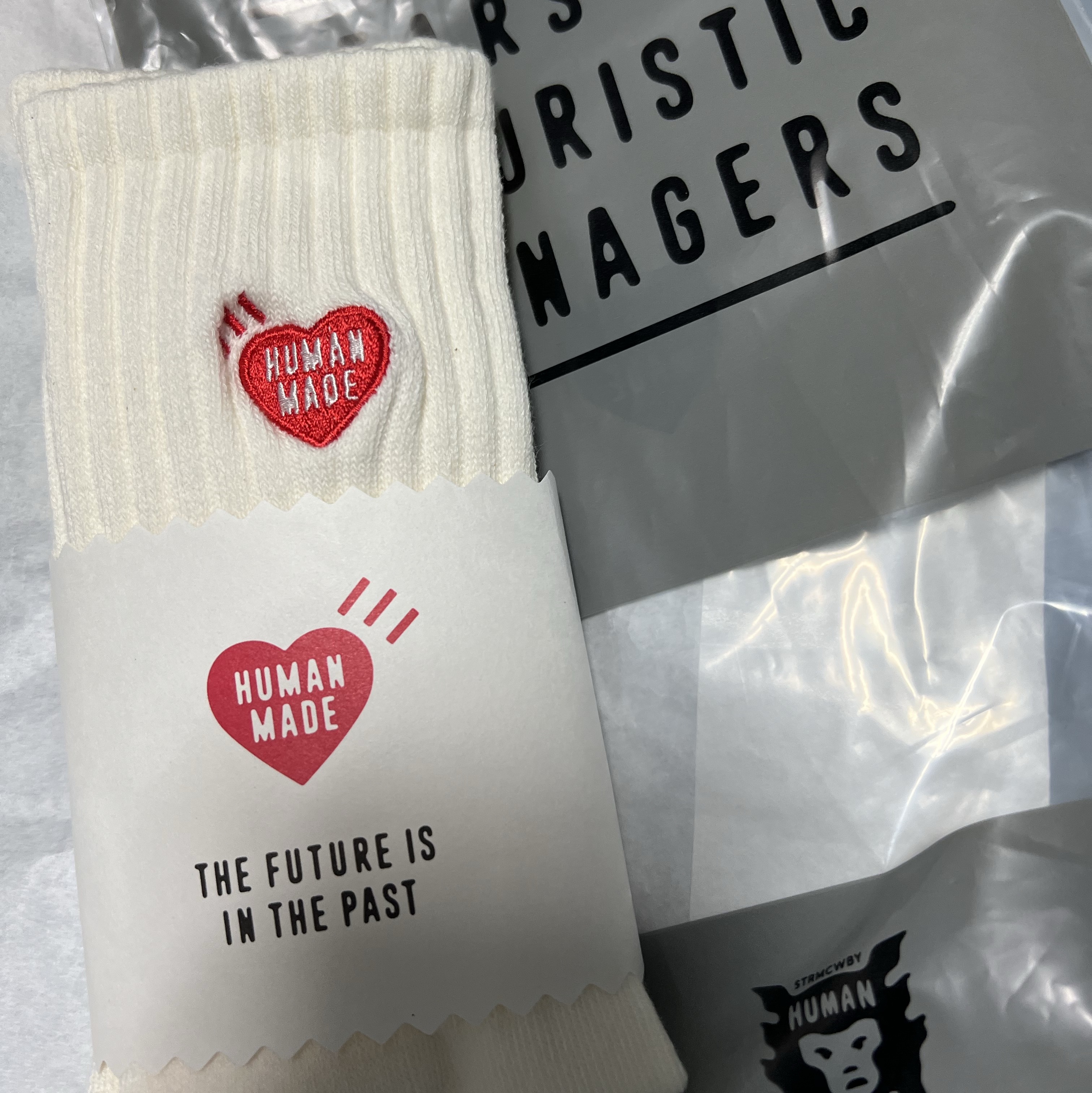 Human Made Pile Socks White 착용 스타일