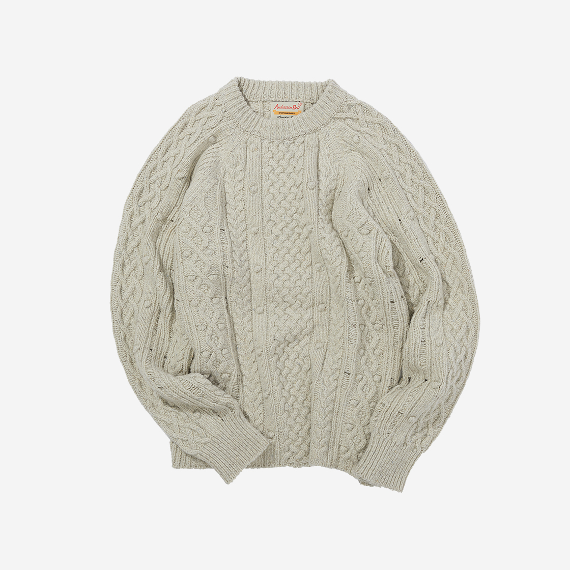 atb815m(ECRU) ADSB Andersson Bell Long Cable Sweater Ecru