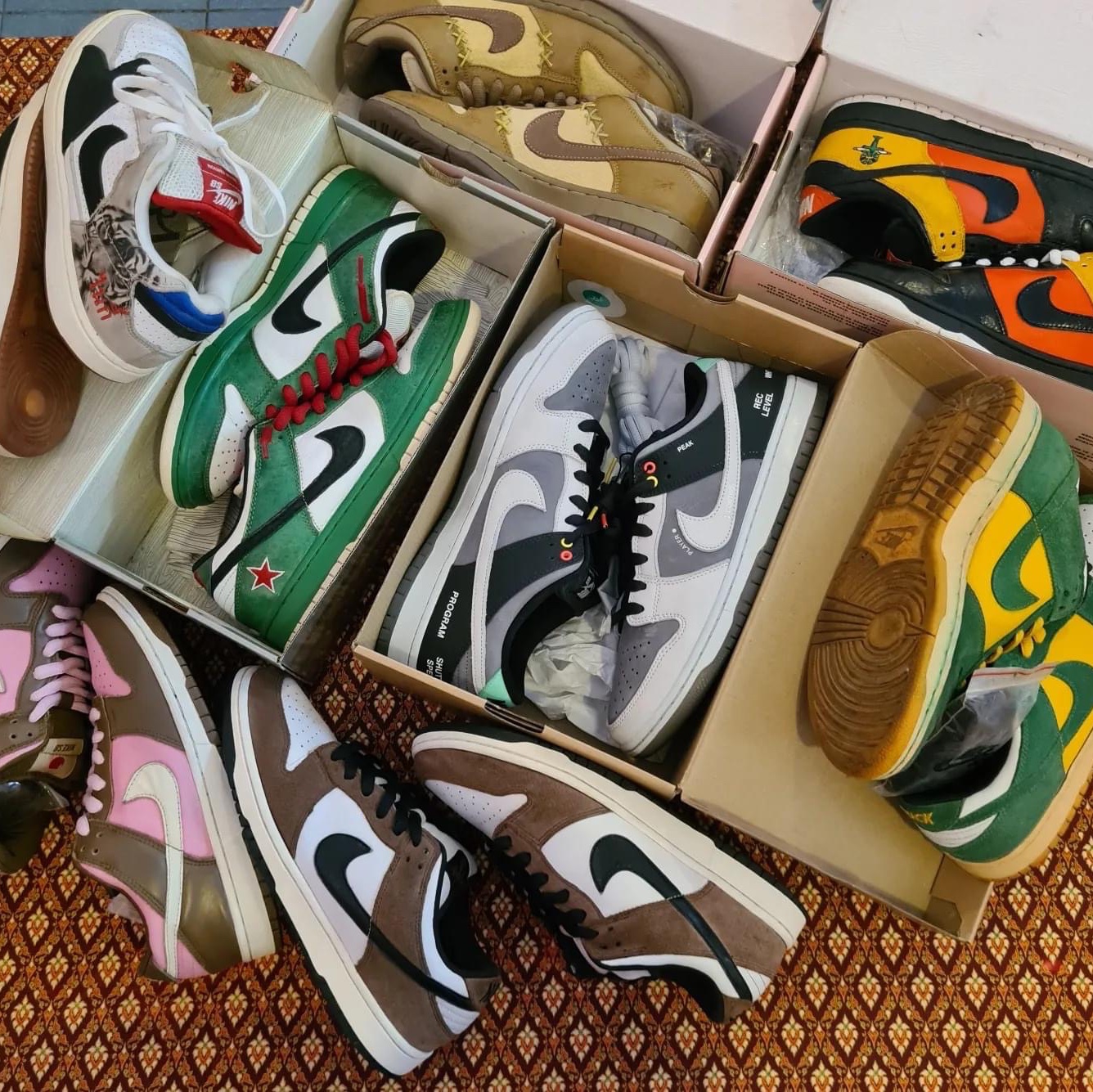 Nike SB Dunk Low Heineken, Nike Dunk SB Low Bucks 착용 스타일
