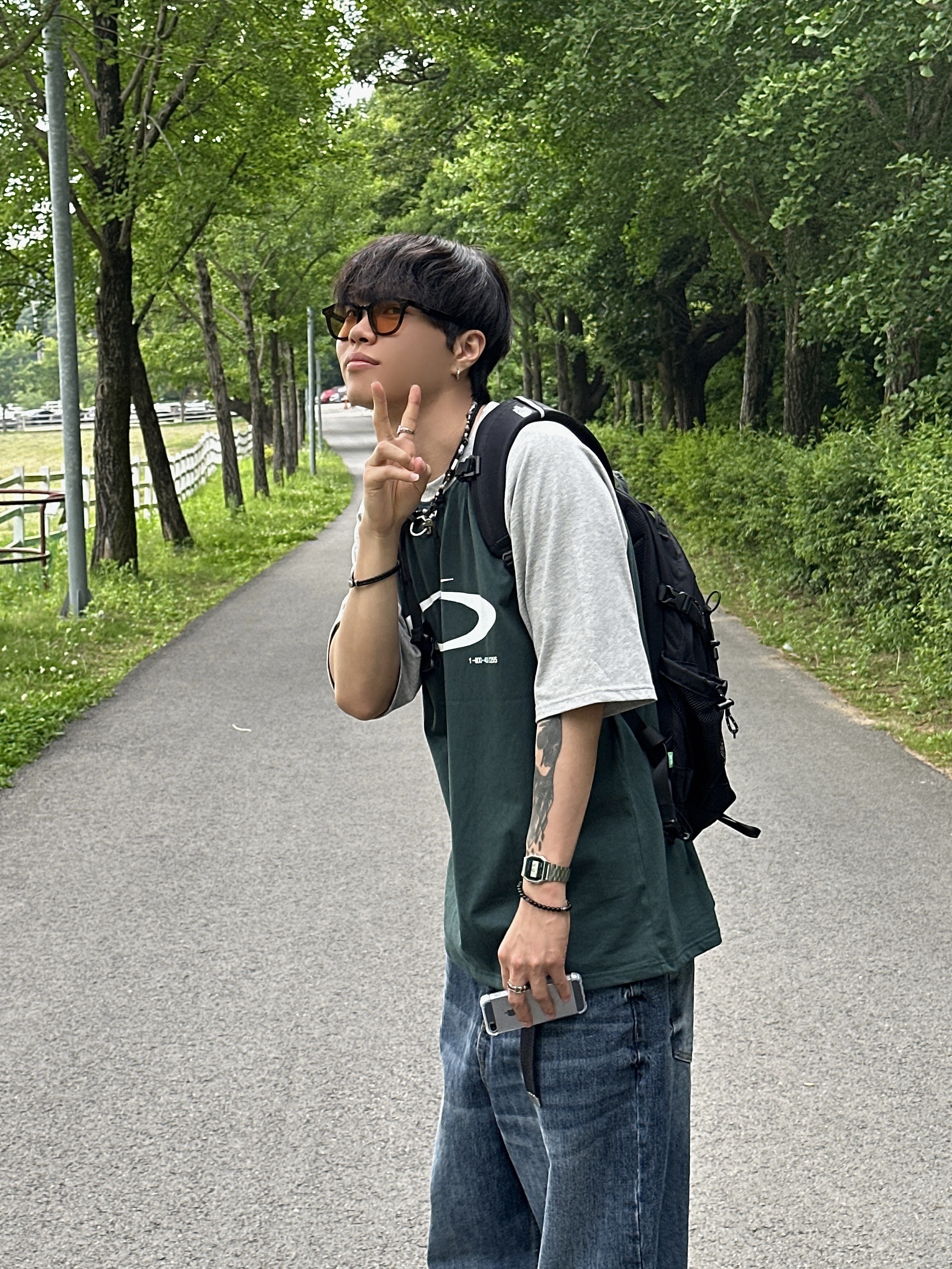 Adidas Adimatic Green 착용 스타일 - 5