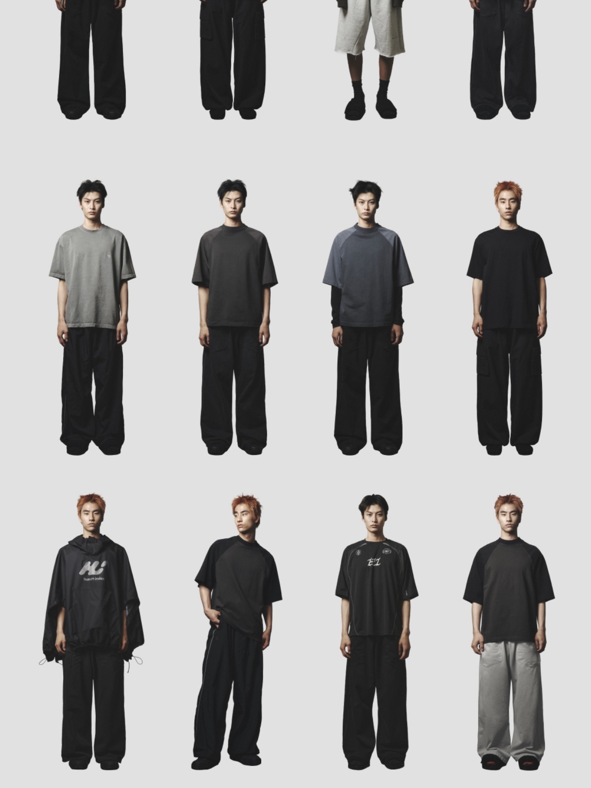 Polyteru Human Index Human Regular 1/2 T-Shirt Dyed Blue, Polyteru Human Index Index Track Pants Black/Purple 착용 스타일 - 3