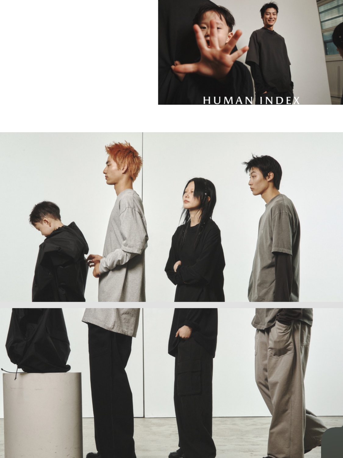[프리오더] Polyteru Wallabee Shoes Plain Black, Polyteru Human Index Human Regular 1/2 T-Shirt Dyed Gray 착용 스타일 - 3