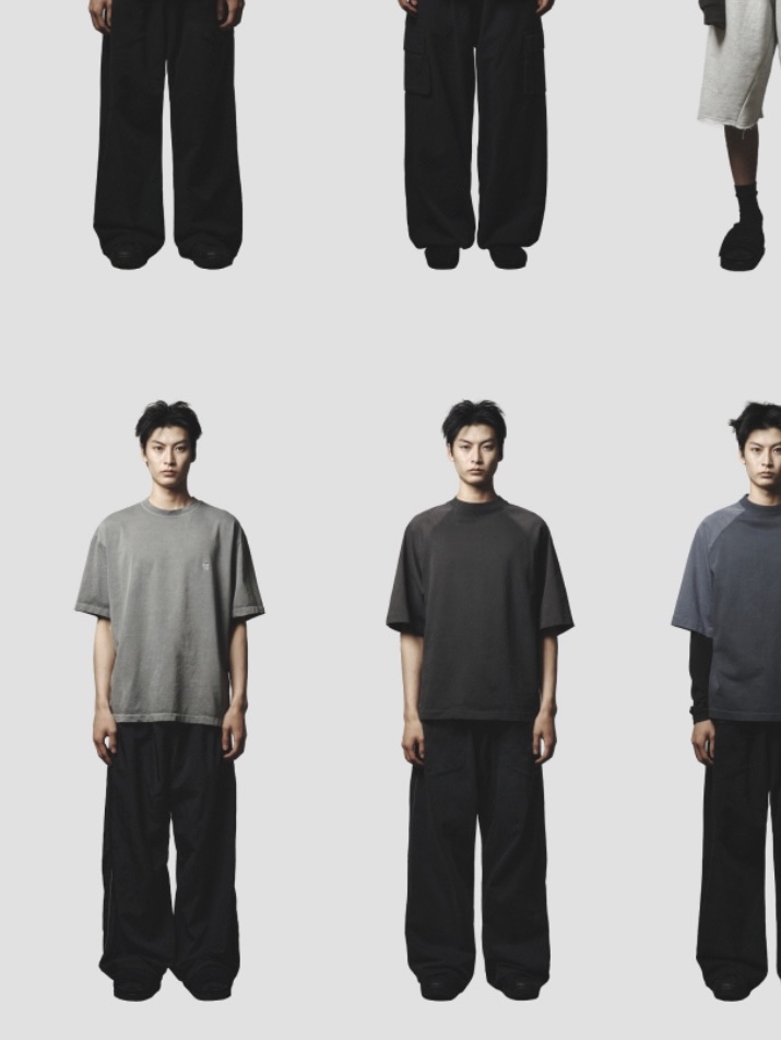 Asics Winjob CP111 Black, Polyteru Human Index Human Regular 1/2 T-Shirt Dyed Gray 착용 스타일 - 3
