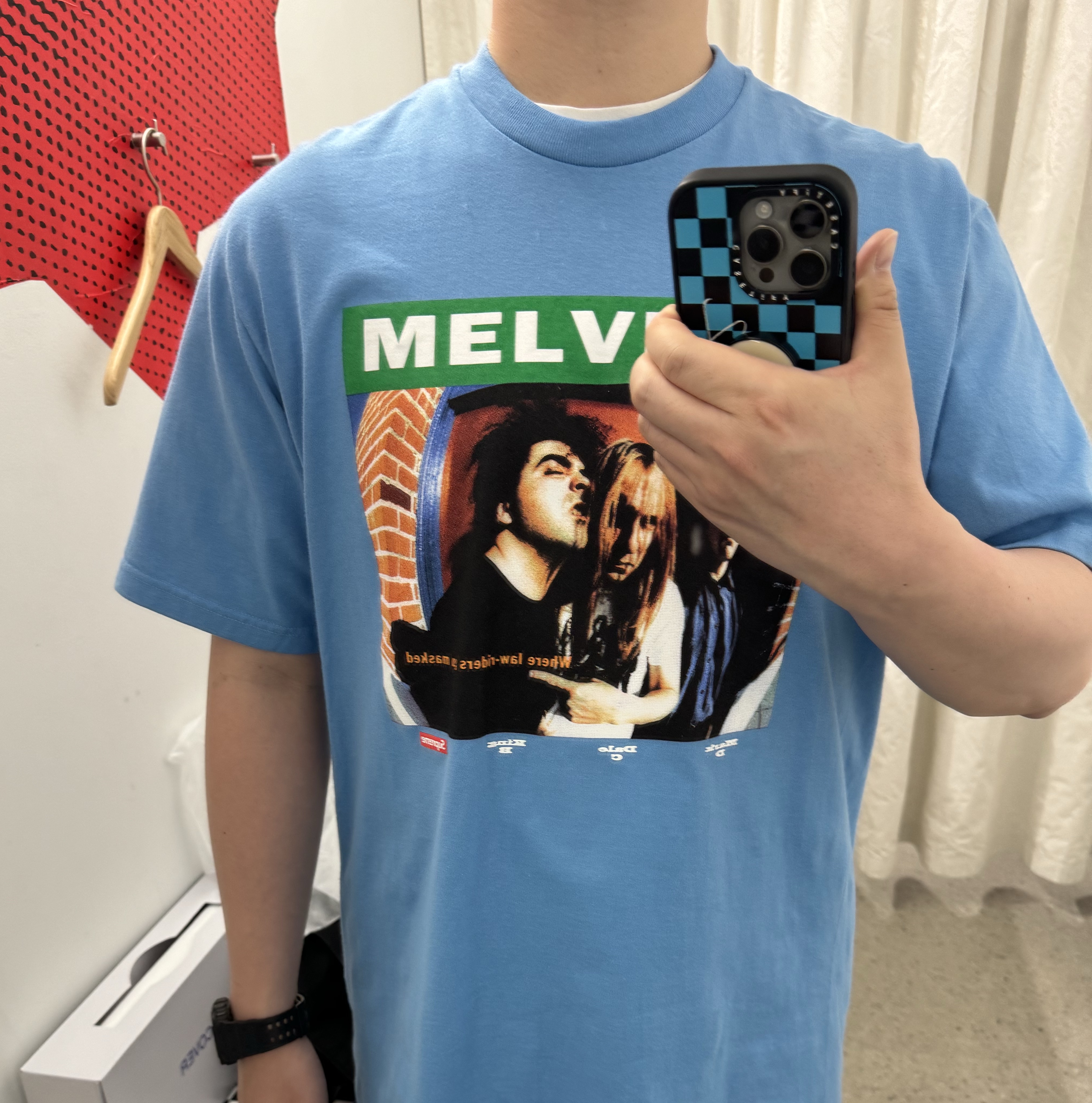 Supreme x Melvins Prick T-Shirt Bright Blue - 24SS 착용 스타일