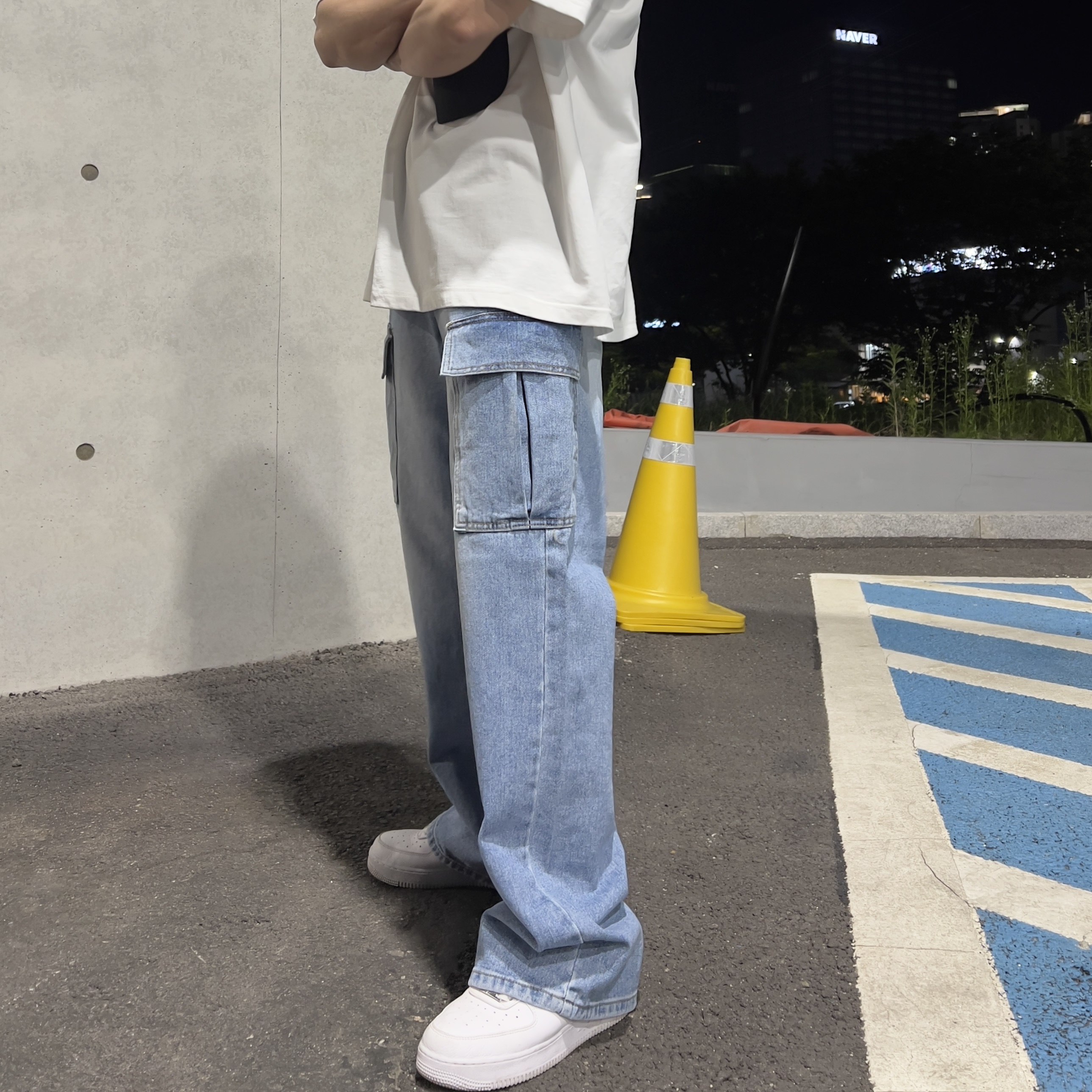 Nike Air Force 1 '07 Low White, Nike x Supreme Air Force 1 Low White 착용 스타일 - 8