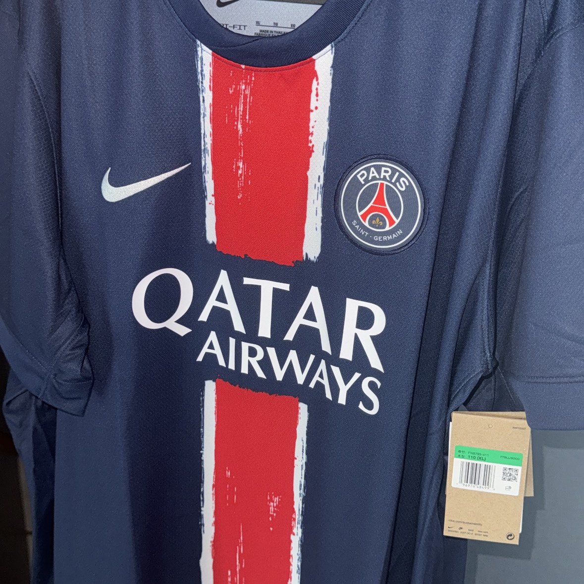 Nike Paris Saint-Germain 2024/25 Dri-Fit Stadium Home Replica Jersey Midnight Navy (Non Marking Ver.) 착용 스타일