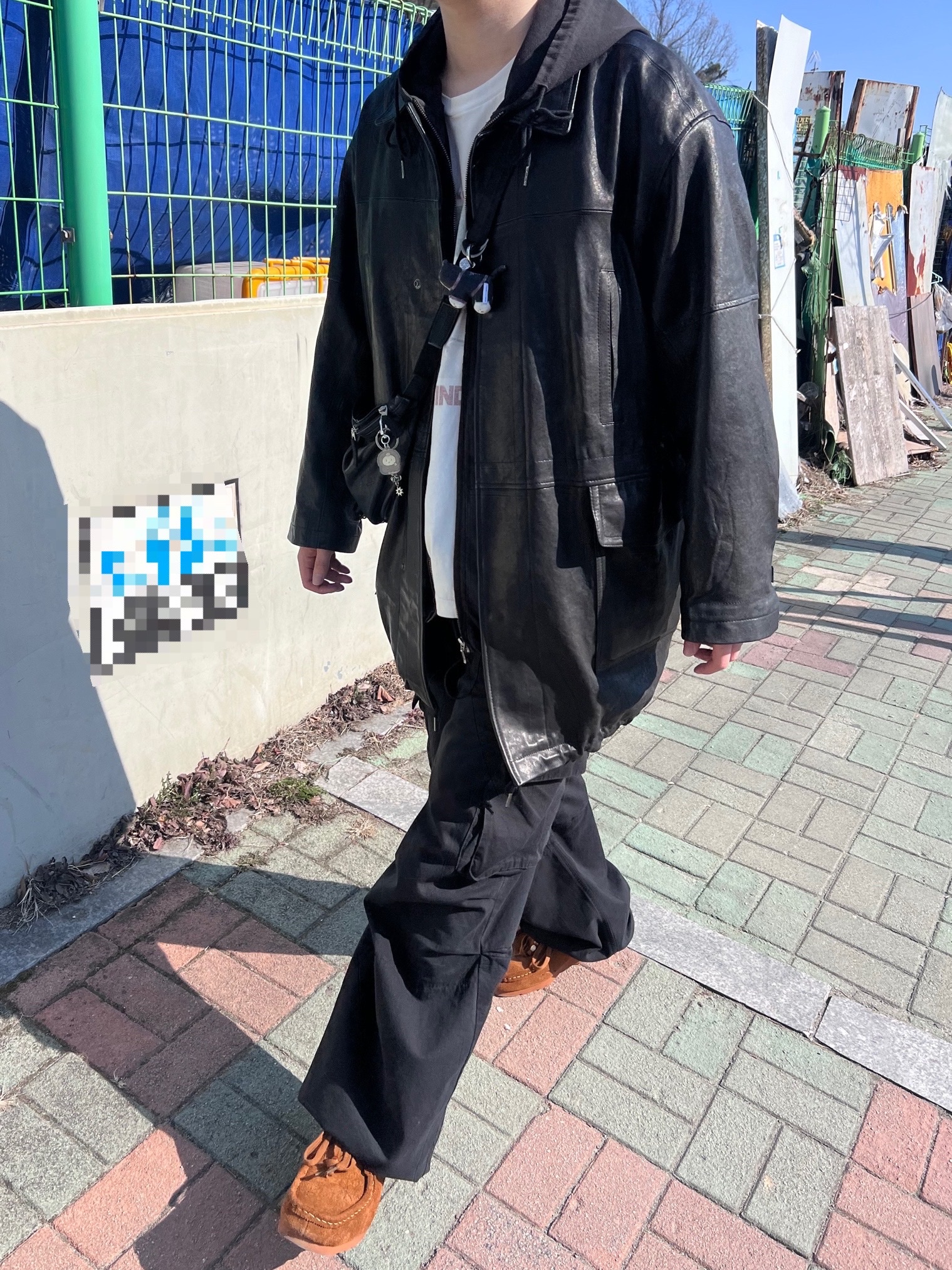 Polyteru Lambskin Car Coat Black, [프리오더] Polyteru Wallabee Shoes Mid Deep Brown 착용 스타일