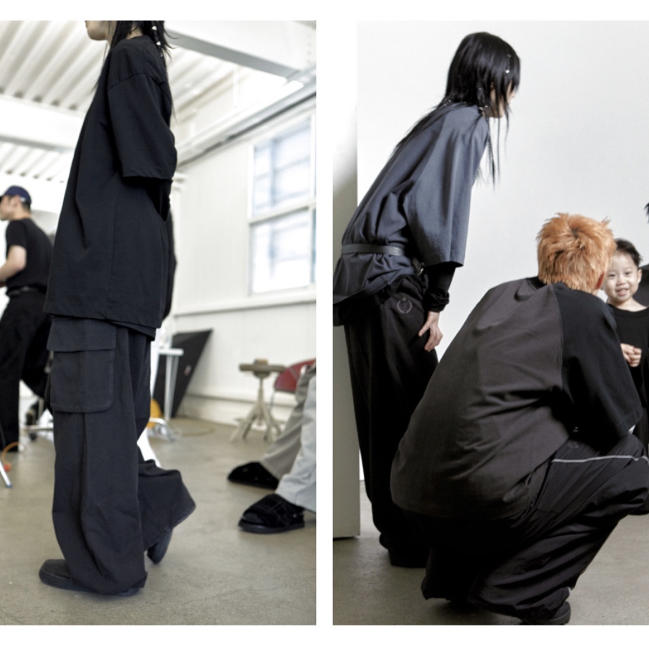Polyteru 1011 Fatigue Sweatpants 1.2v Bleached Black, Polyteru Human Index Index Cargo Pants Black 착용 스타일 - 2