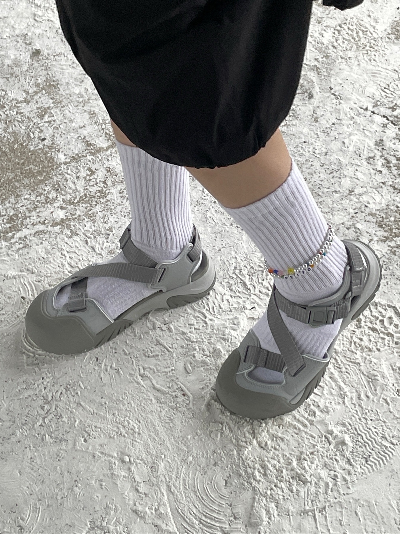 Fila Peito Sandal Grey 착용 스타일 - 5