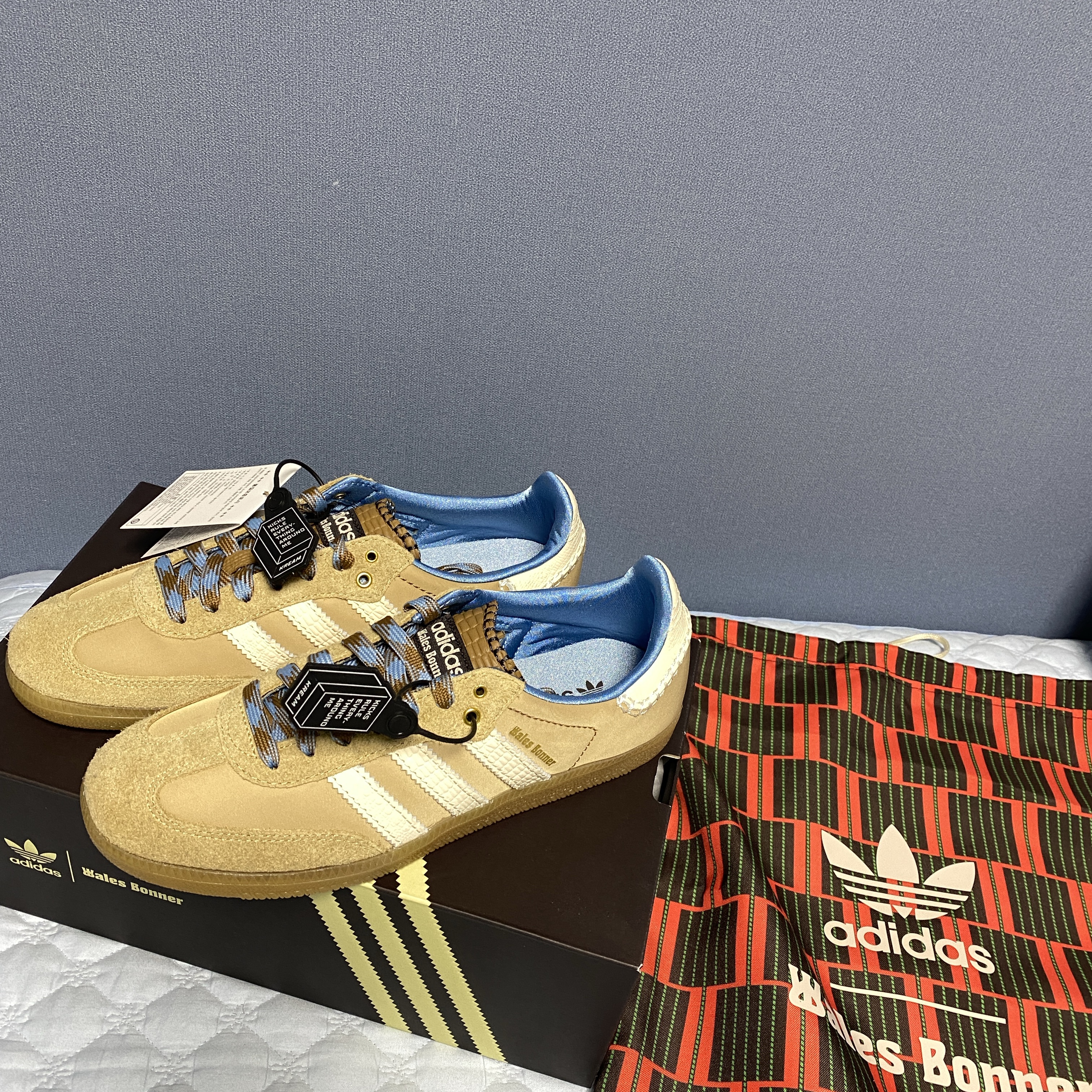 Adidas x Wales Bonner Samba Supplier Colour Wonder White 착용 스타일