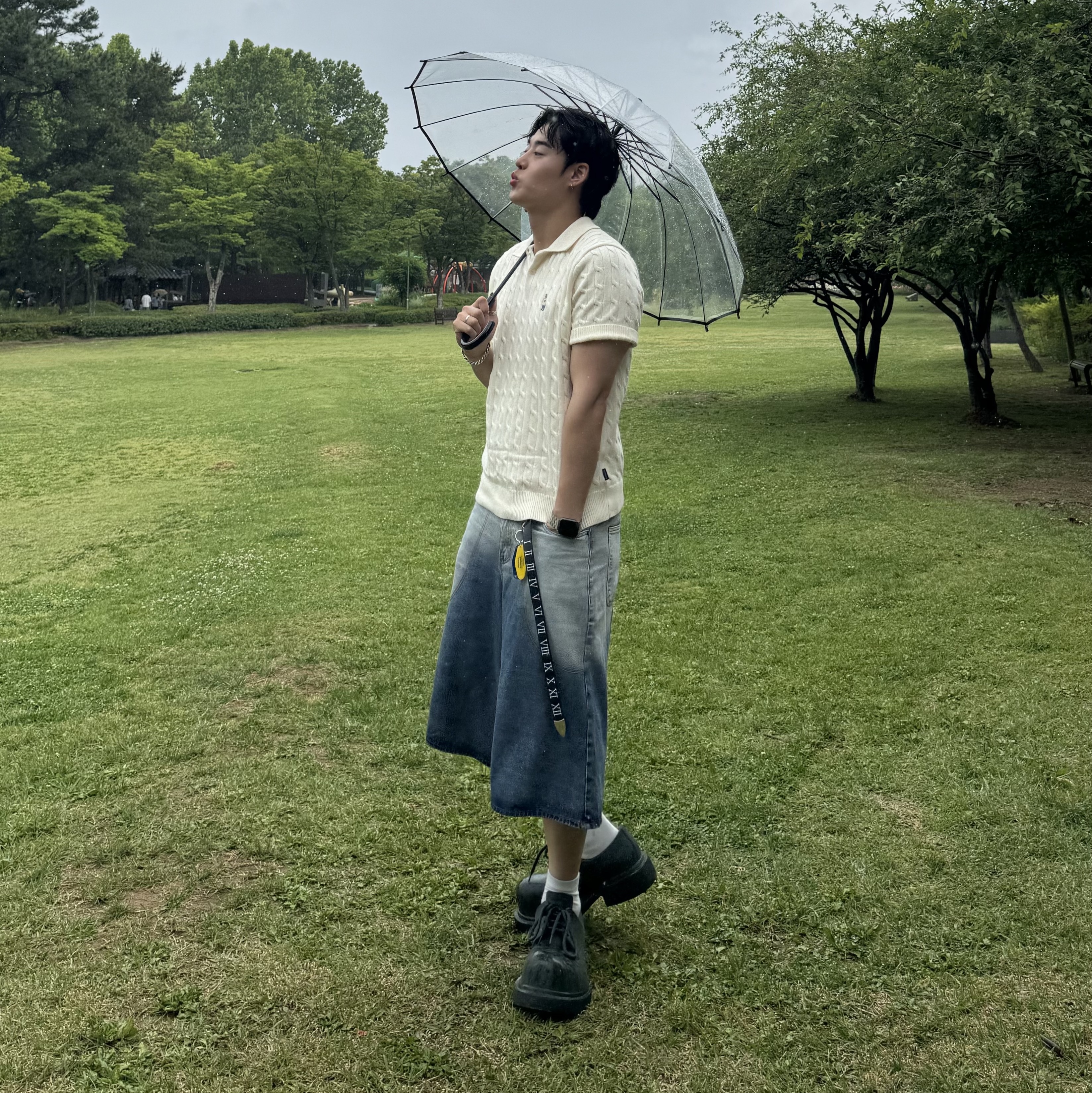 Balenciaga Steroid Derby Dark Green 착용 스타일 - 3