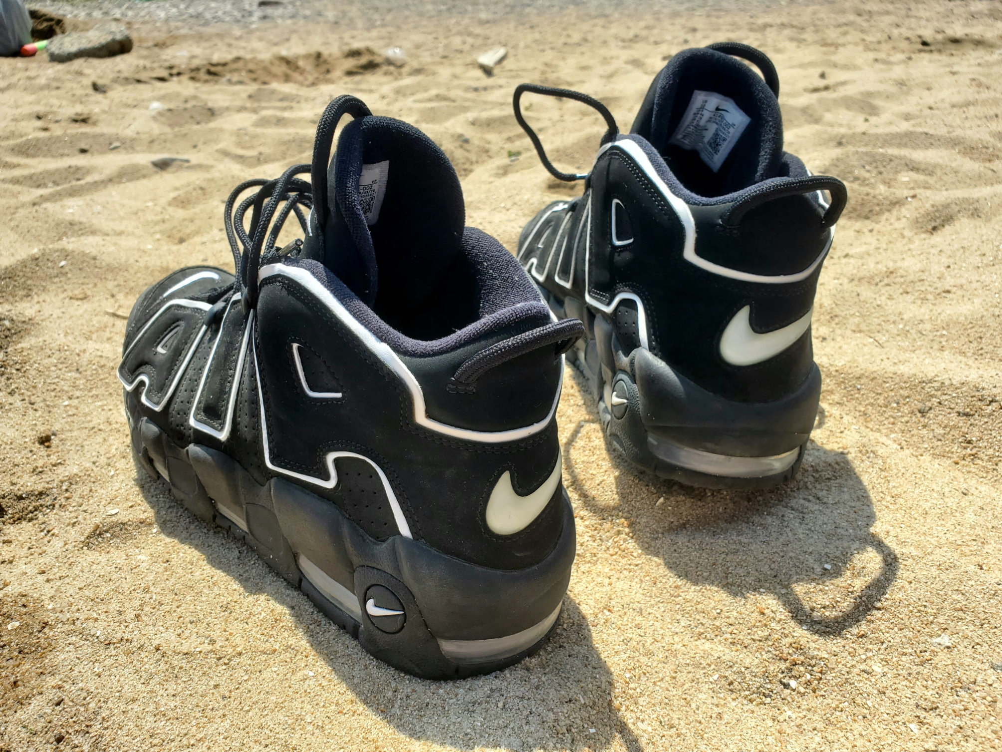 Nike Air More Uptempo Black White 2020 착용 스타일