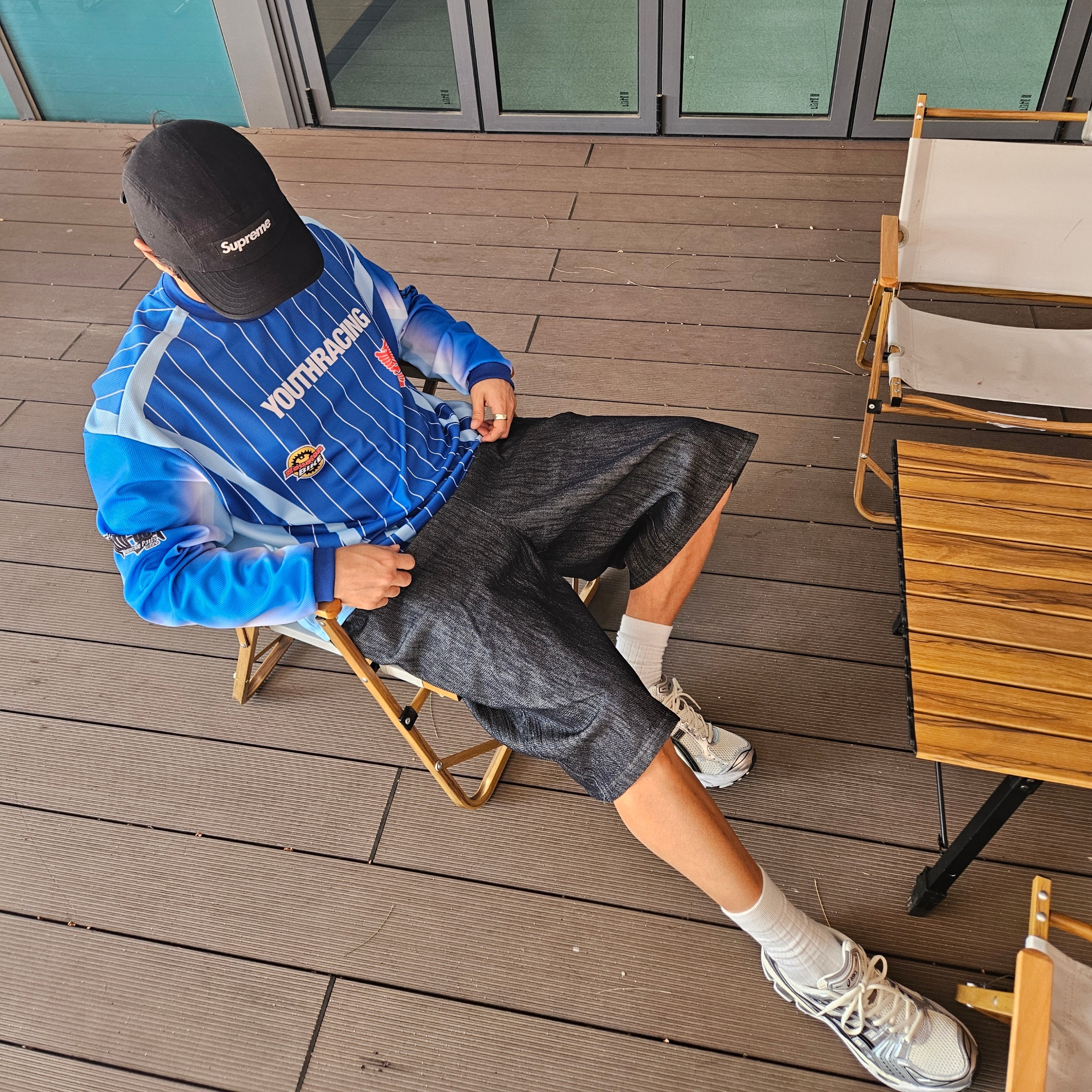 Asics Gel-Kayano 14 Cream Black, Supreme Washed Canvas Camp Cap Black - 24SS 착용 스타일