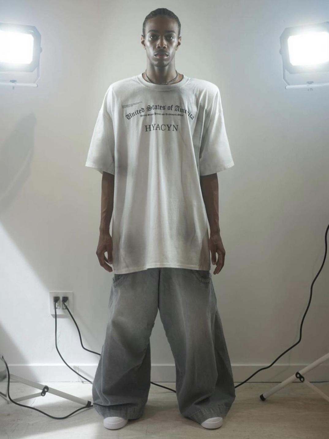 [KREAM 단독] Hyacyn Football Fake Jersey Multi, [KREAM 단독] Hyacyn Basket Layer Stitch Grey 착용 스타일 - 2