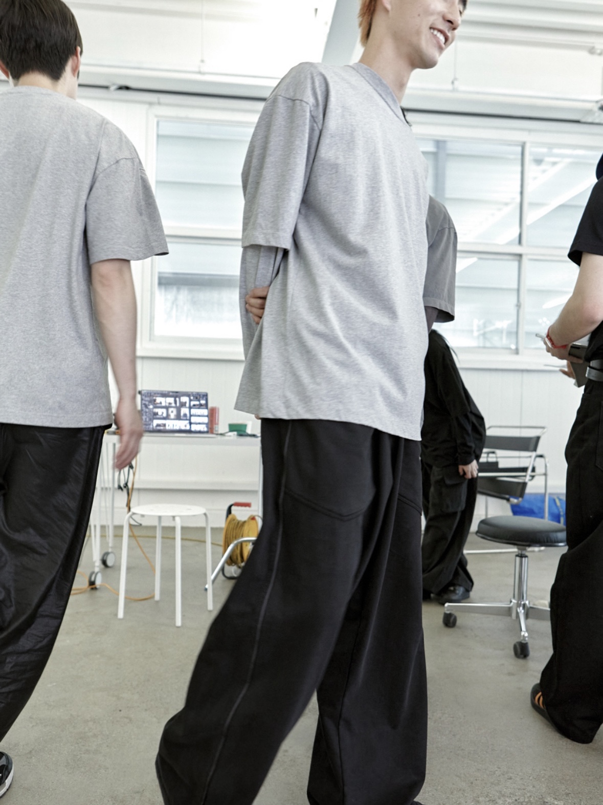 Polyteru 1011 Fatigue Sweatpants 1.2v Bleached Black, Polyteru Human Index Index Sweatpants Black 착용 스타일 - 3