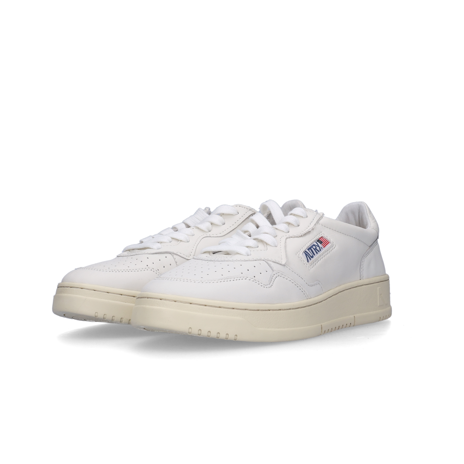 Autry Medalist Low Goatskin Sneakers White