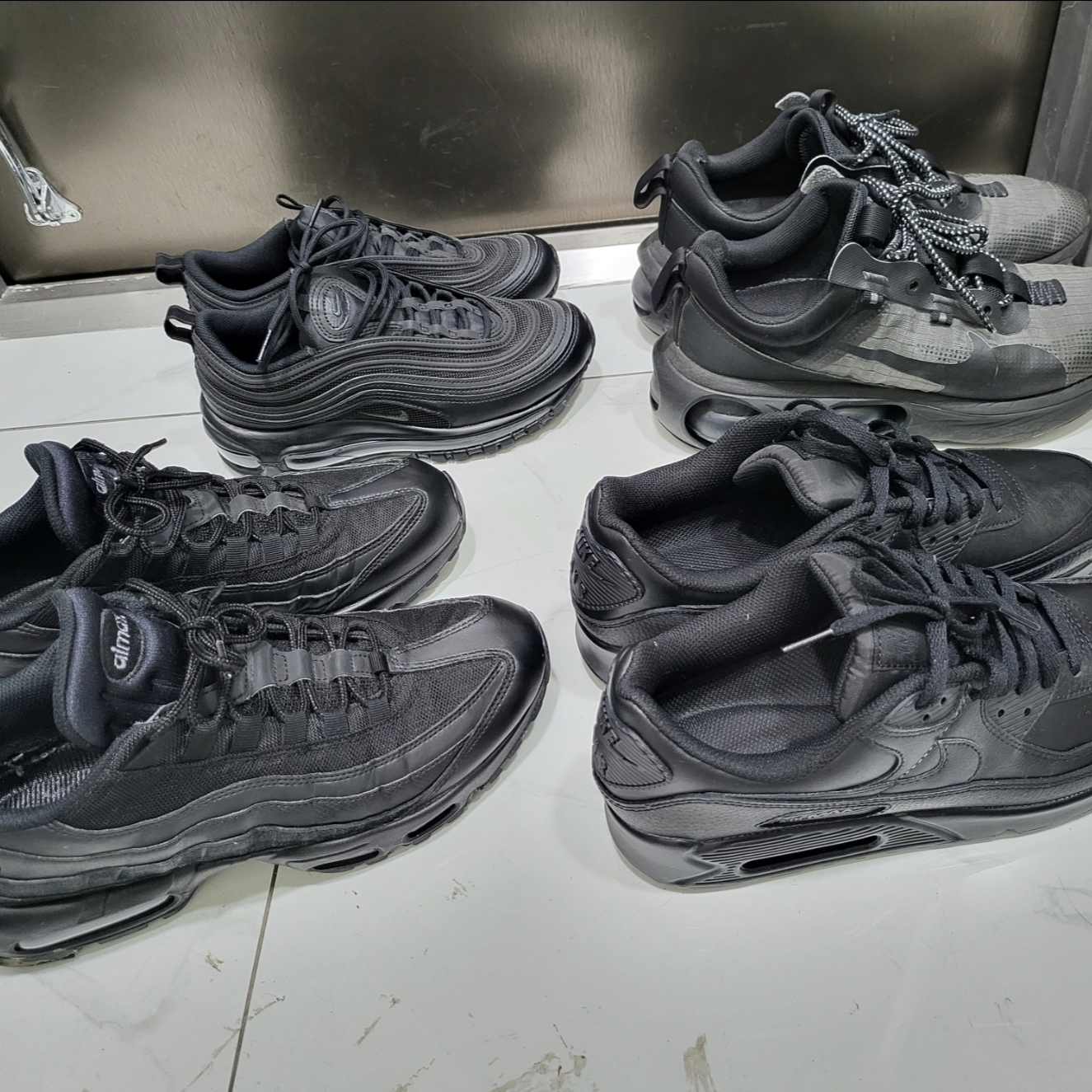 (W) Nike Air Max 97 Next Nature Black 착용 스타일 - 4