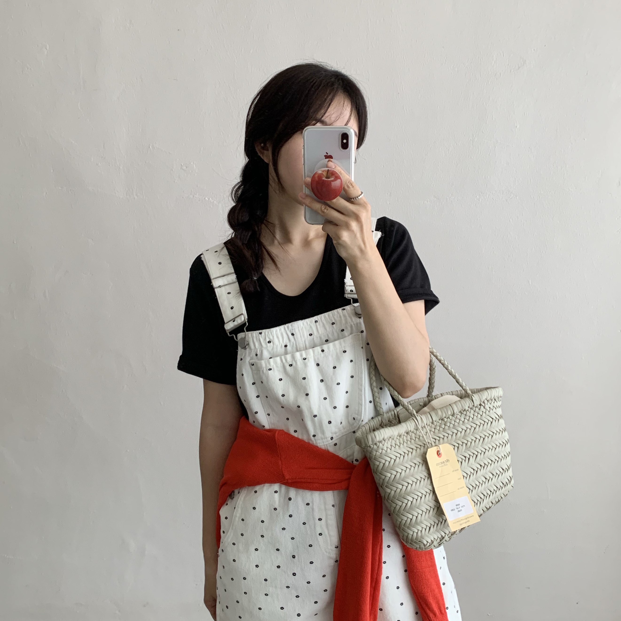 Dragon Diffusion Mini Flat Gora Pearl 착용 스타일 - 1
