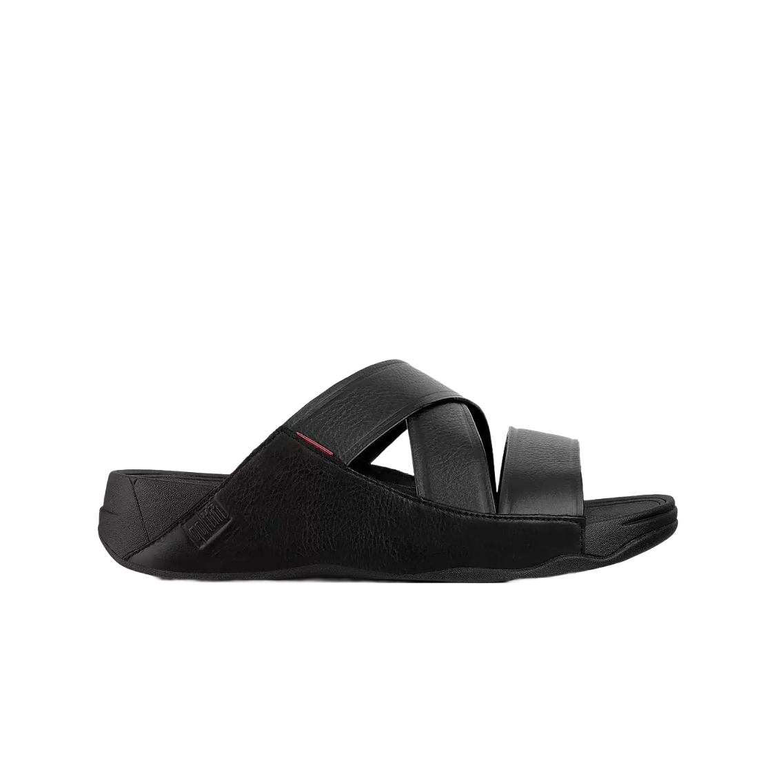 핏플랍 치 레더 슬라이드 샌들 블랙(FITFLOP Chi Leather Slide Sandals Black)