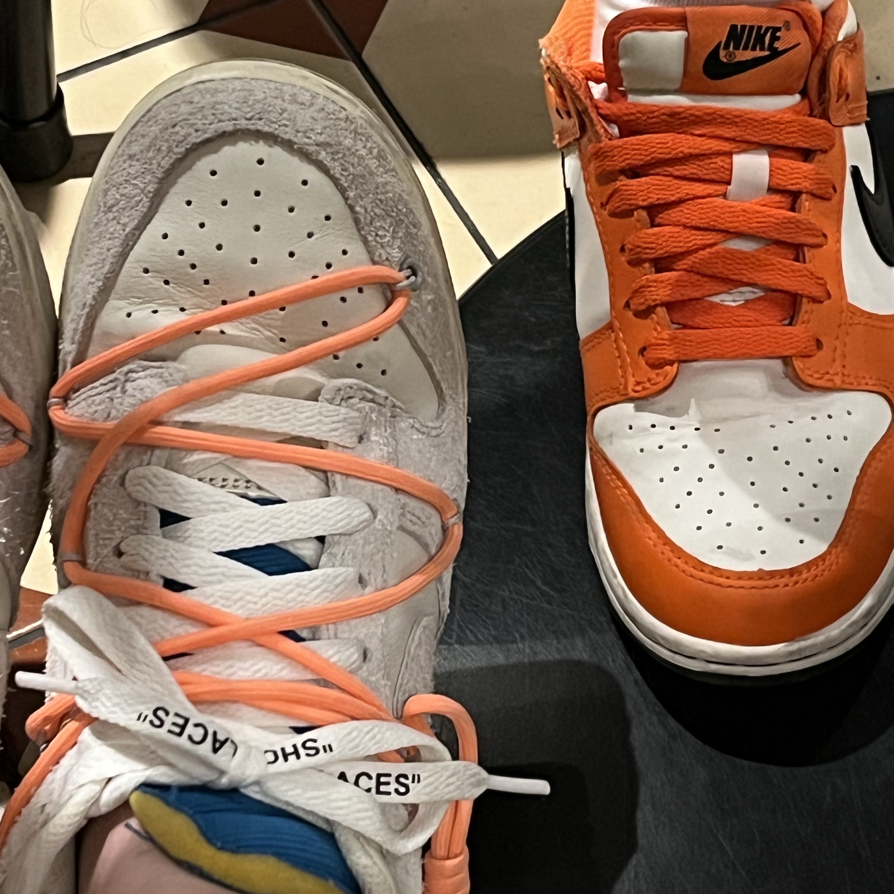 (GS) Nike Dunk Low Safety Orange, Nike x Off-White Dunk Low The 50 - Lot 19 착용 스타일