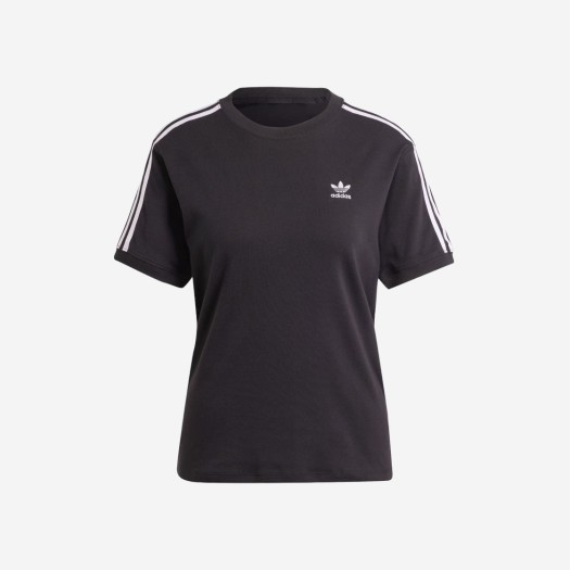 (W) 아디다스 3S 티셔츠 블랙 - KR 사이즈