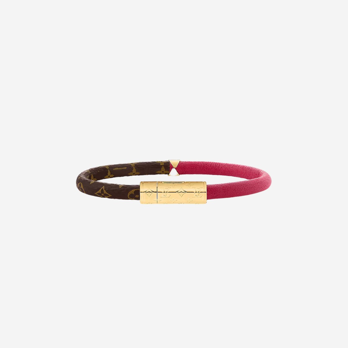 (W) Louis Vuitton Daily Confidential Bracelet Gold Red 상세 이미지 1