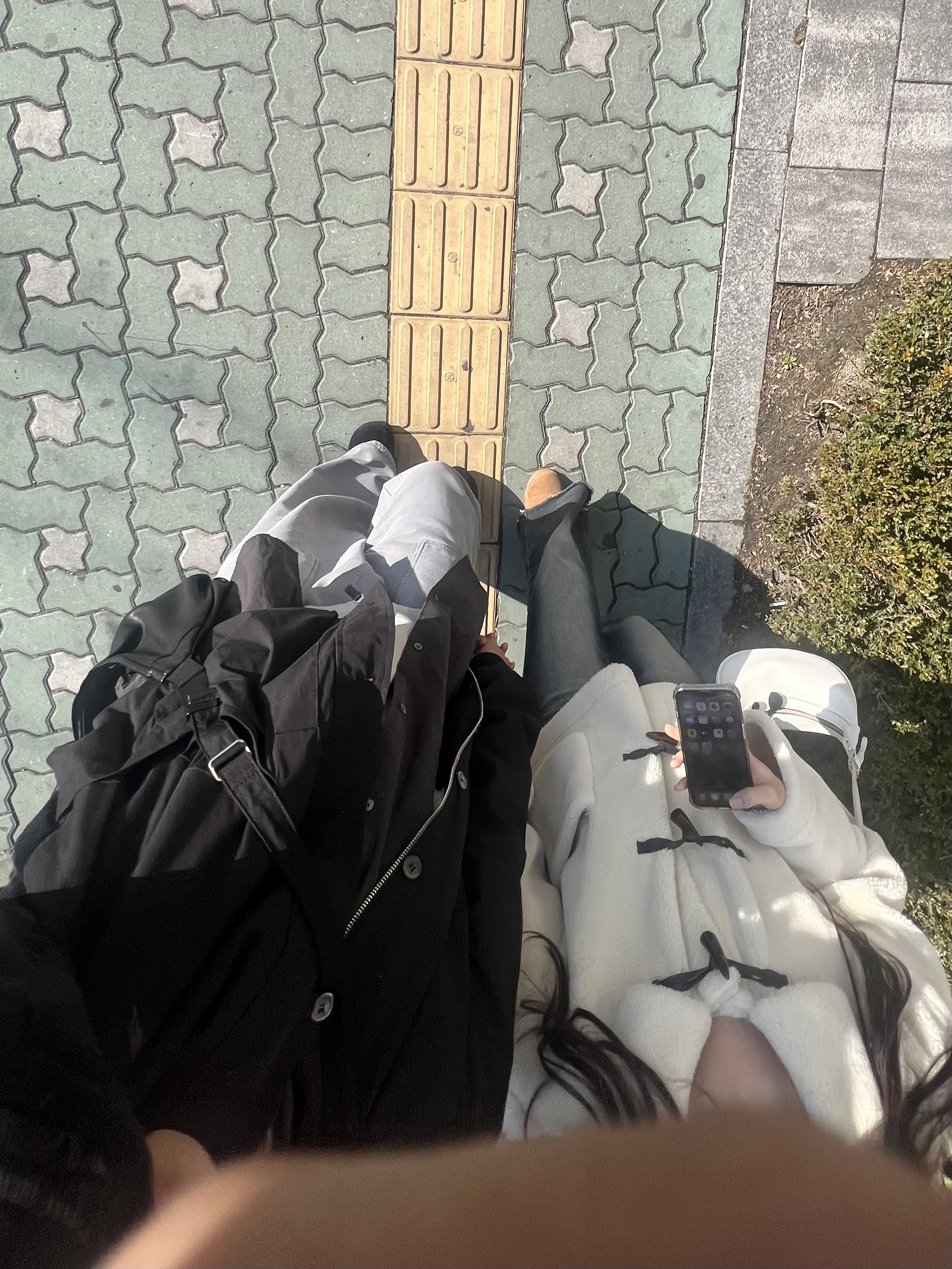 Polyteru Calf Bag Black Lambskin, Polyteru 1011 Fatigue Sweatpants 1.2v Dirty Gray 착용 스타일 - 4