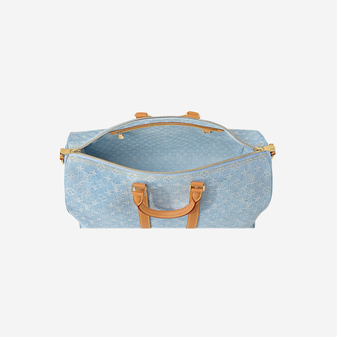 Louis Vuitton Keepall Bandouliere 45 Monogram Sky Blue Denim 상세 이미지 3