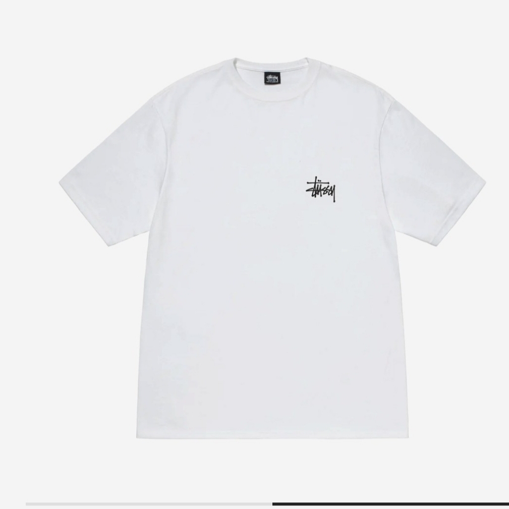 Stussy Melted T-Shirt White 착용 스타일 - 3