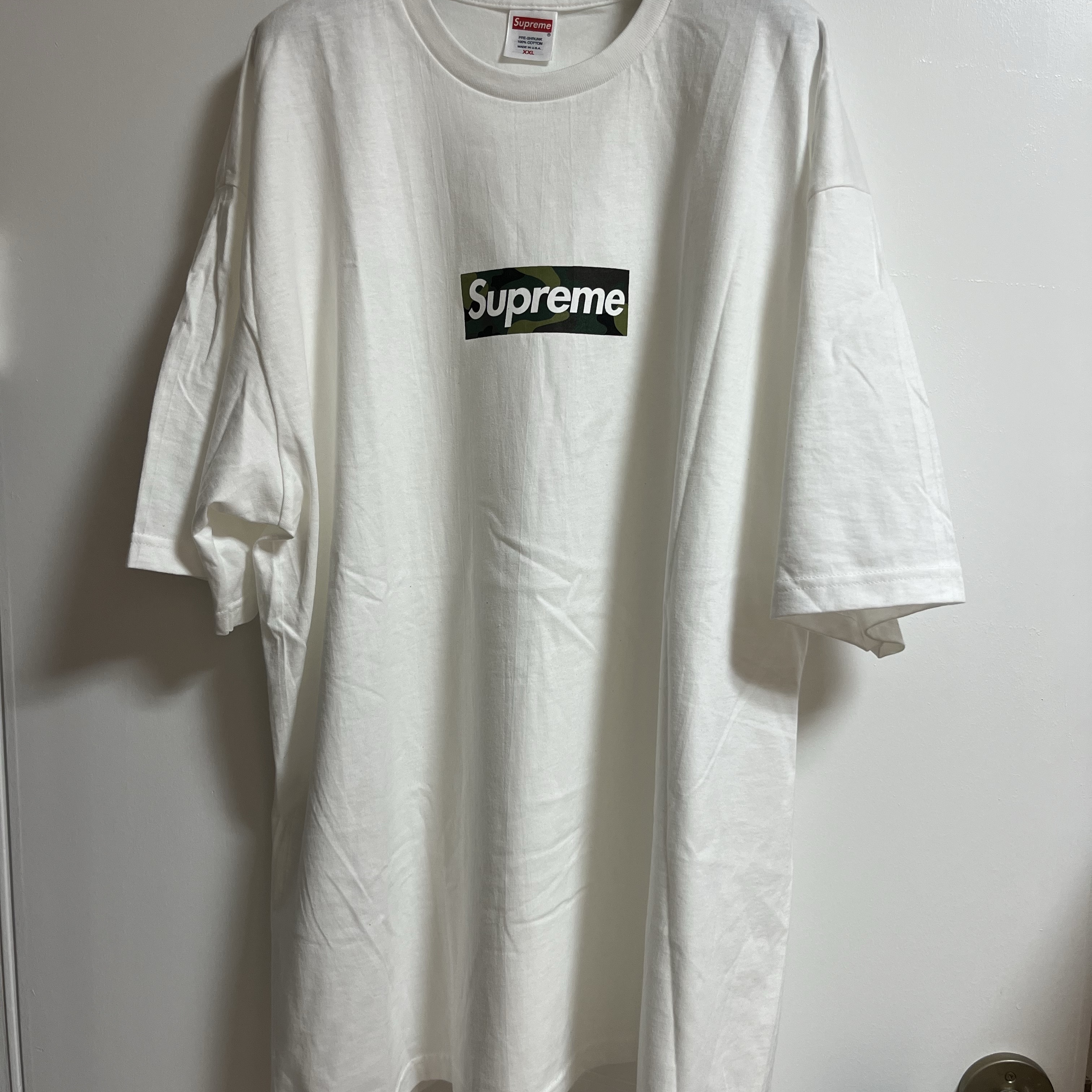 Supreme Box Logo T-Shirt White - 23FW 착용 스타일