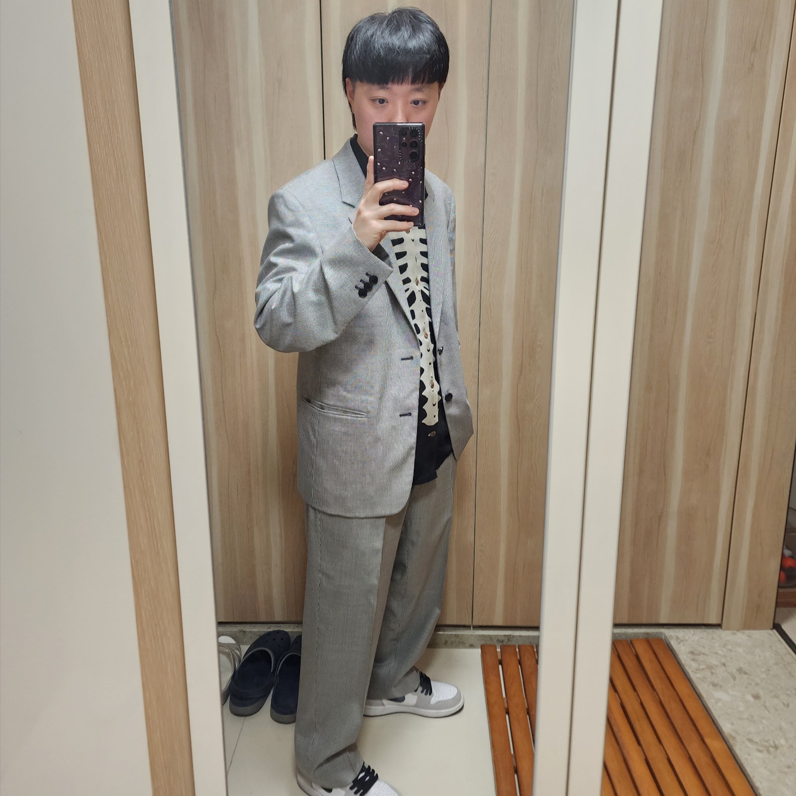 Supreme Wool Suit Houndstooth - 21SS 착용 스타일 - 2
