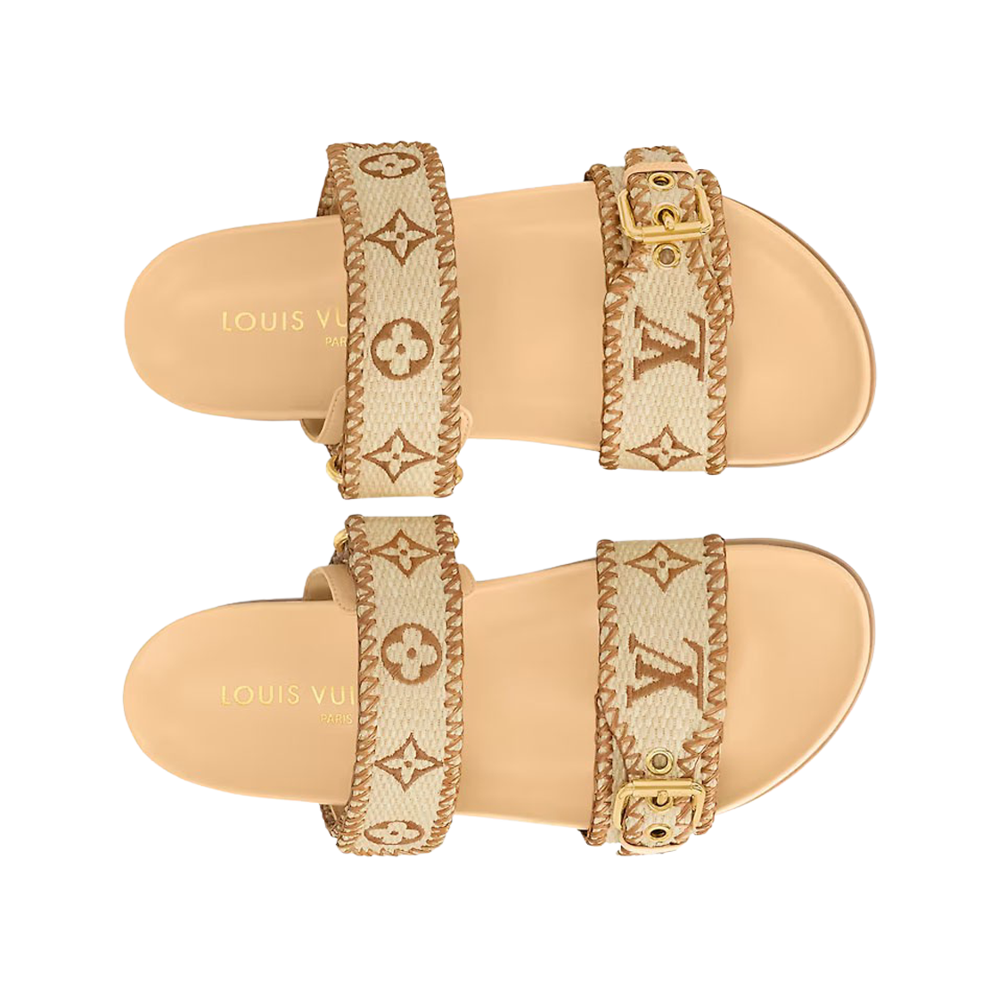 (W) Louis Vuitton Bom Dia Flat Comfort Mule Natural 상세 이미지 2