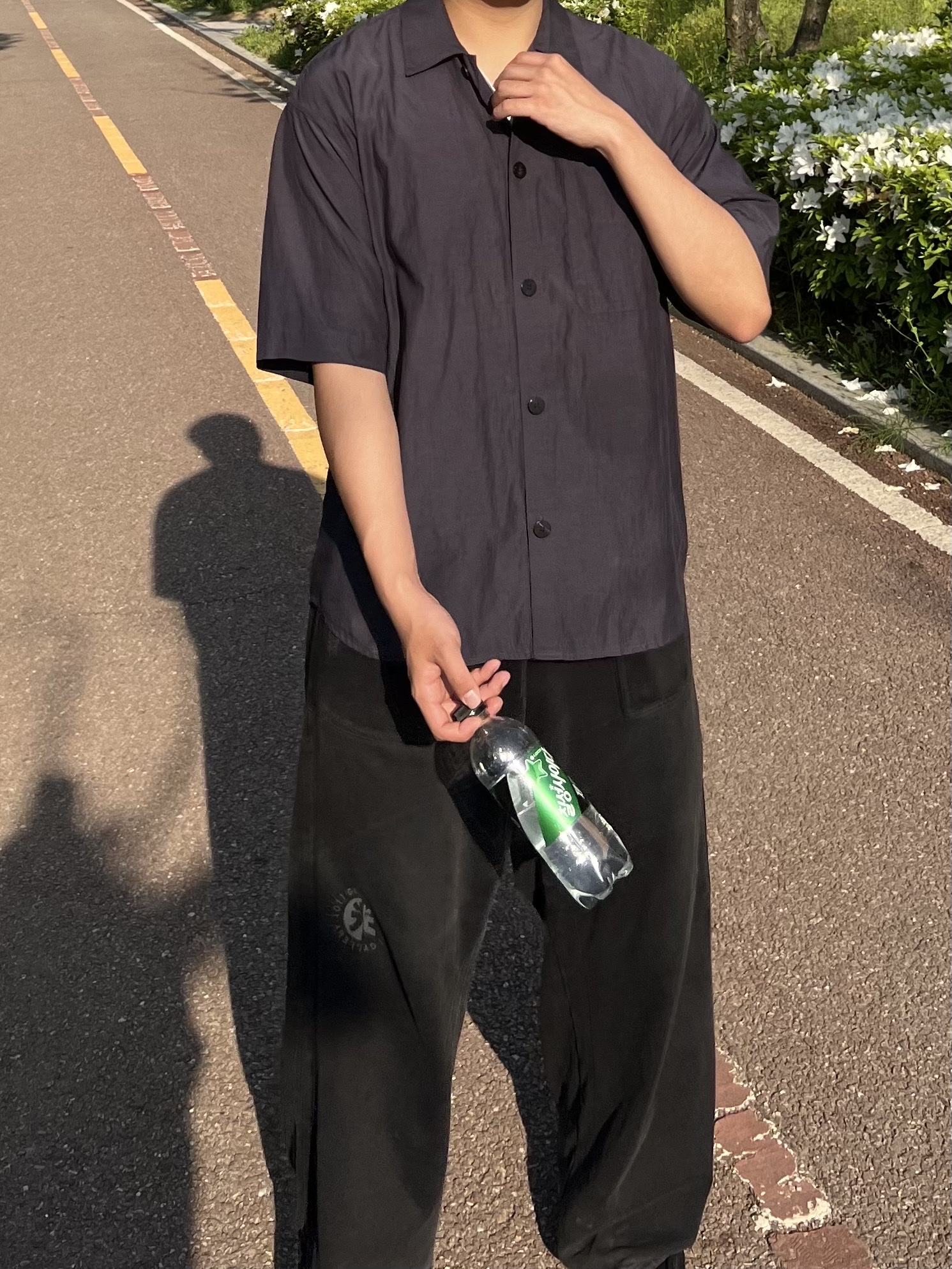 Polyteru 1011 Fatigue Sweatpants 1.2v Bleached Black, [프리오더] Polyteru Wallabee Shoes Woven Black 착용 스타일 - 2