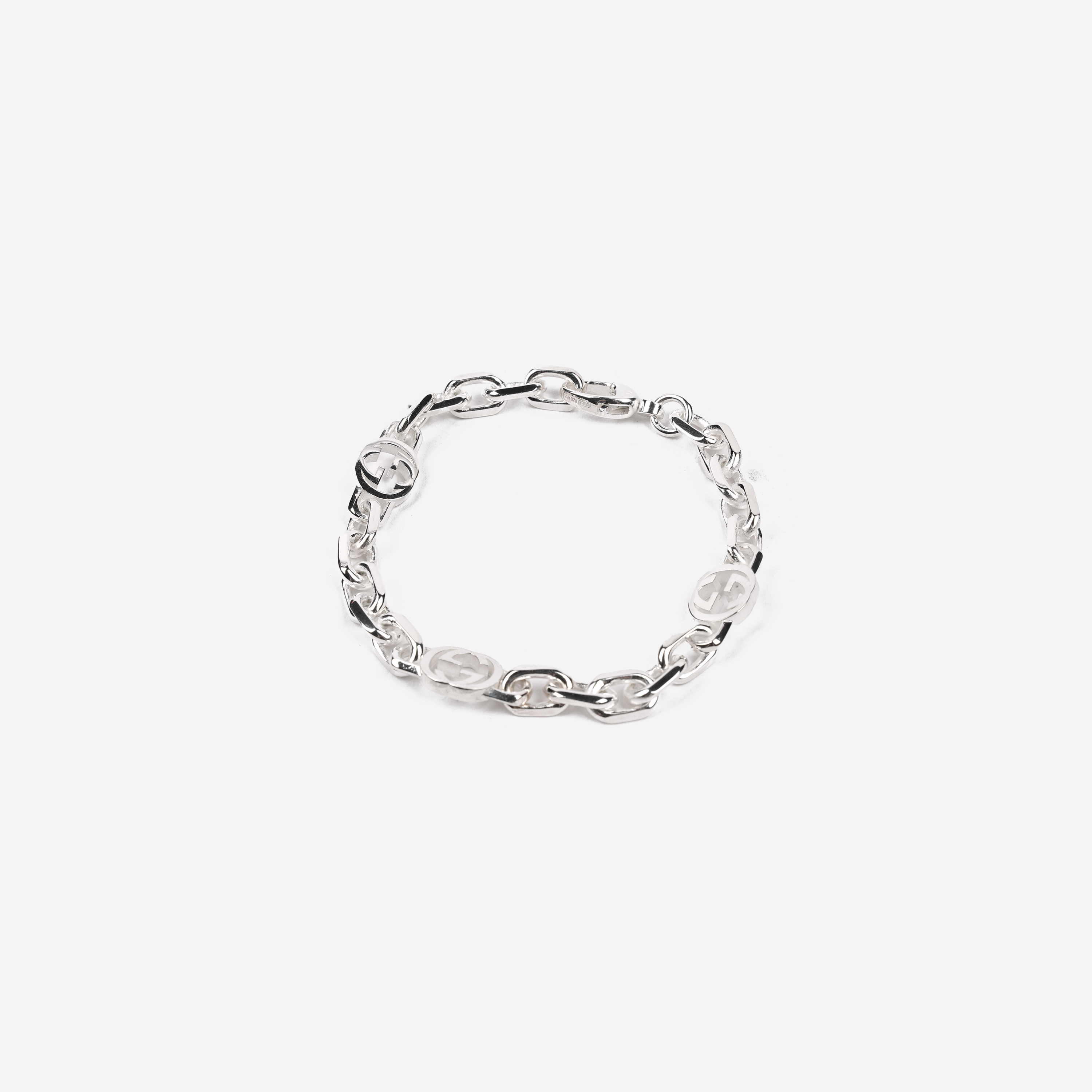구찌 인터로킹 G 브레이슬릿 스털링 실버(Gucci Interlocking G Bracelet Sterling Silver)