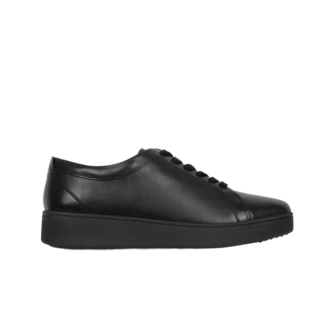 (W) 핏플랍 랠리 레더 스니커즈 올 블랙((W) FITFLOP Rally Leather Sneakers All Black)