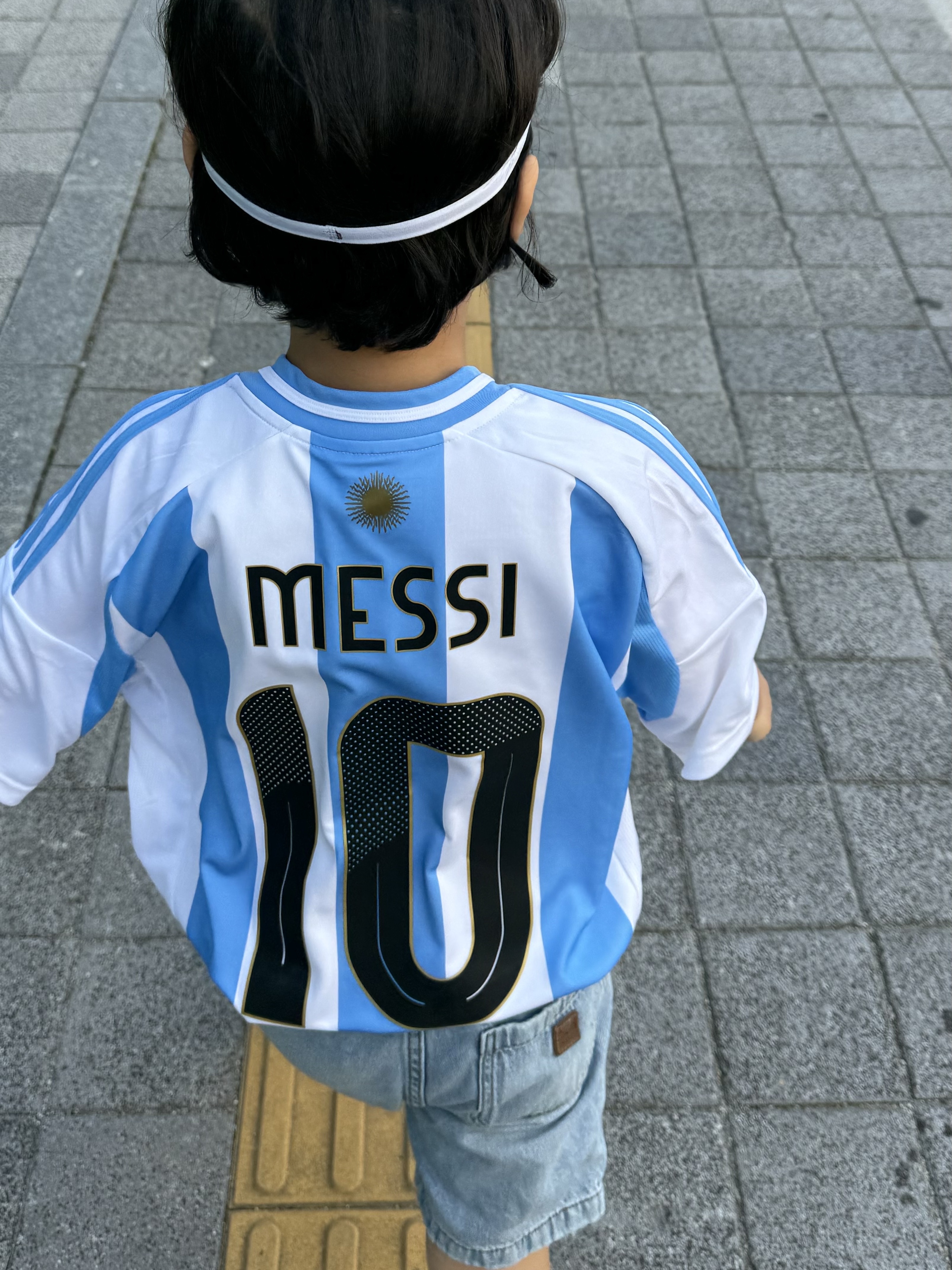 Adidas Argentina 2024 Home Jersey White Blue Burst - KR Sizing (Non Marking Ver.) 착용 스타일 - 1