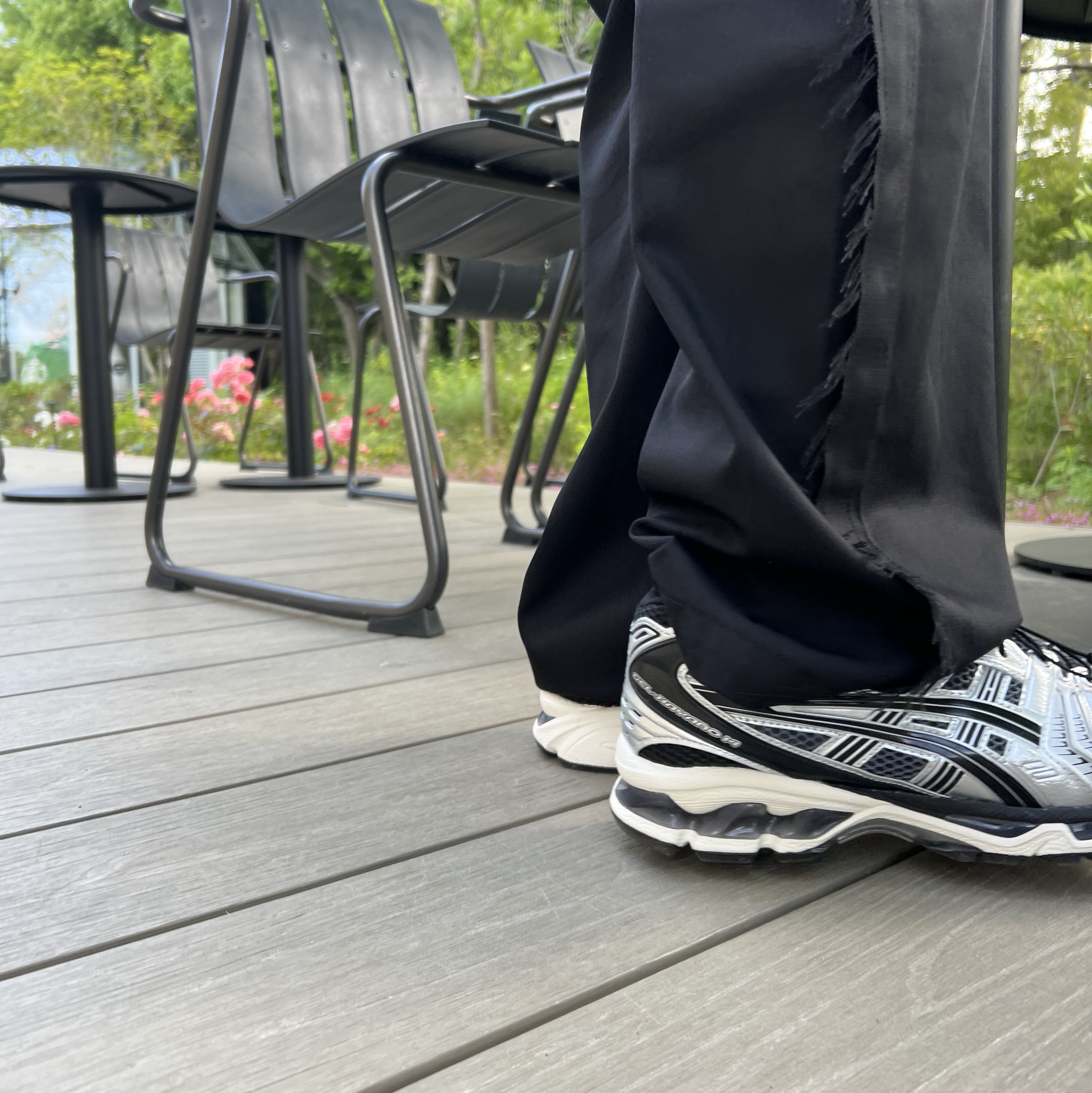 Asics Unlimited Gel-Kayano 14 Carrier Grey Black 착용 스타일 - 2