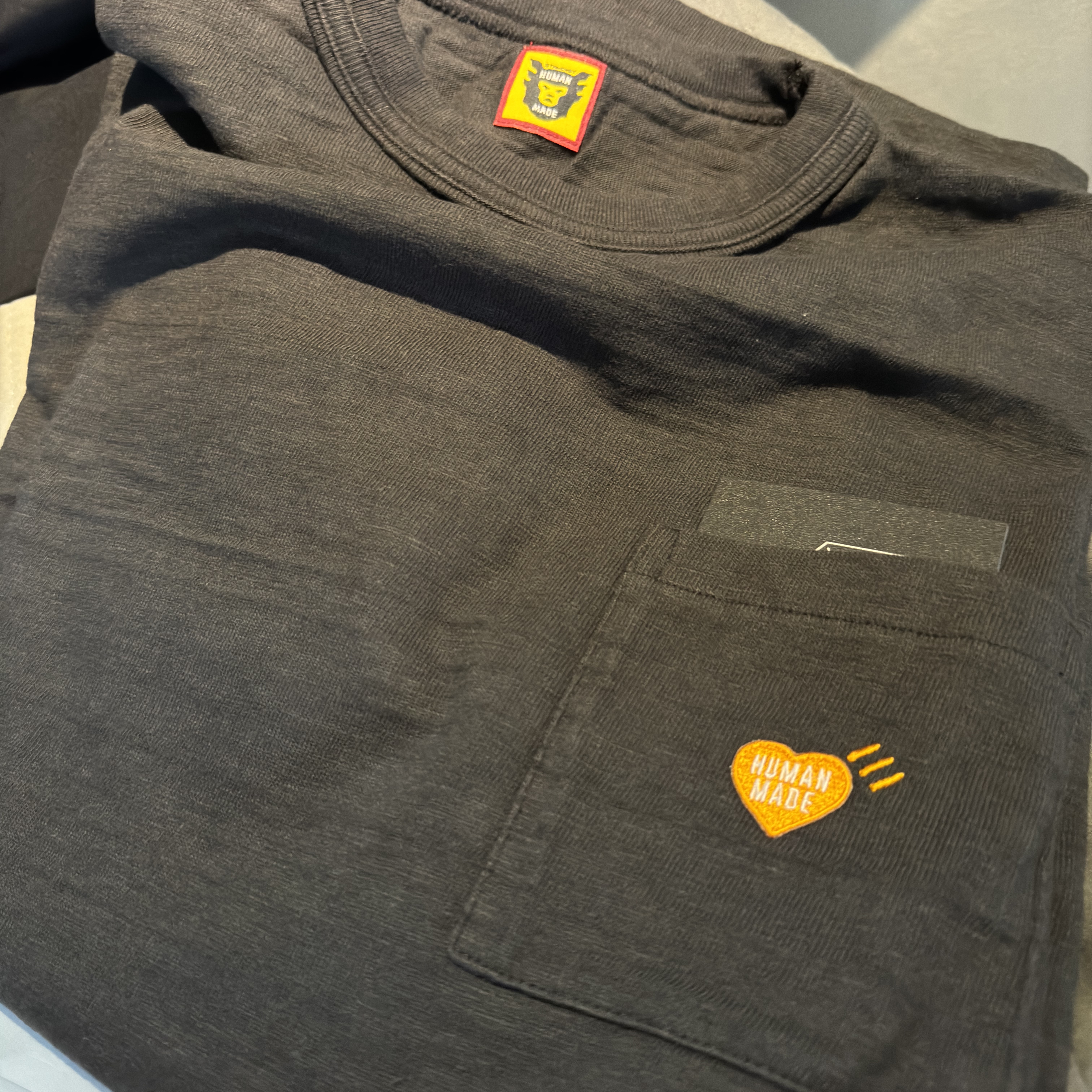 Human Made Pocket T-Shirt Black - Shibuya Parco Store Exclusive 착용 스타일 - 1